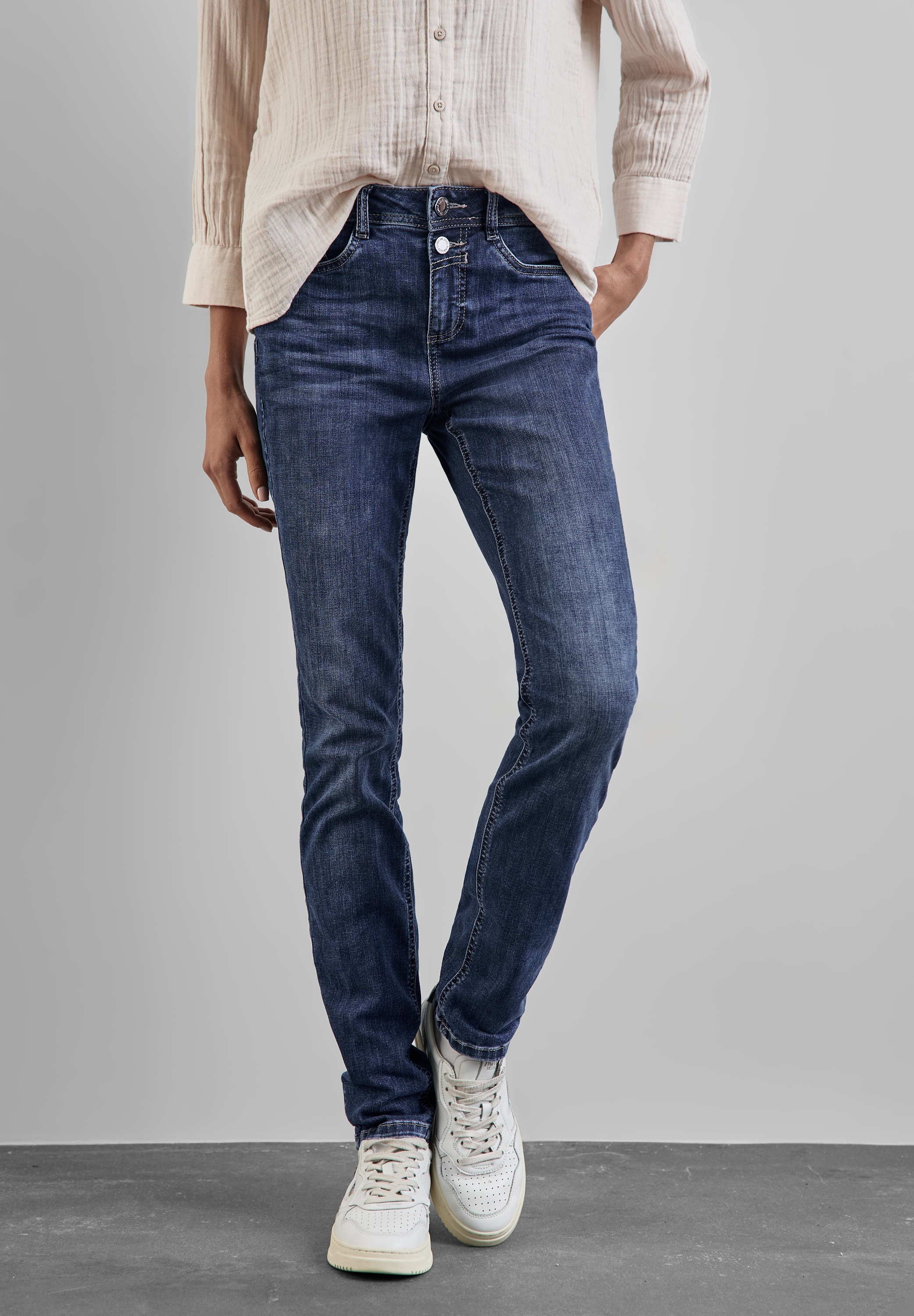 STREET ONE Comfort-fit-Jeans, High Waist