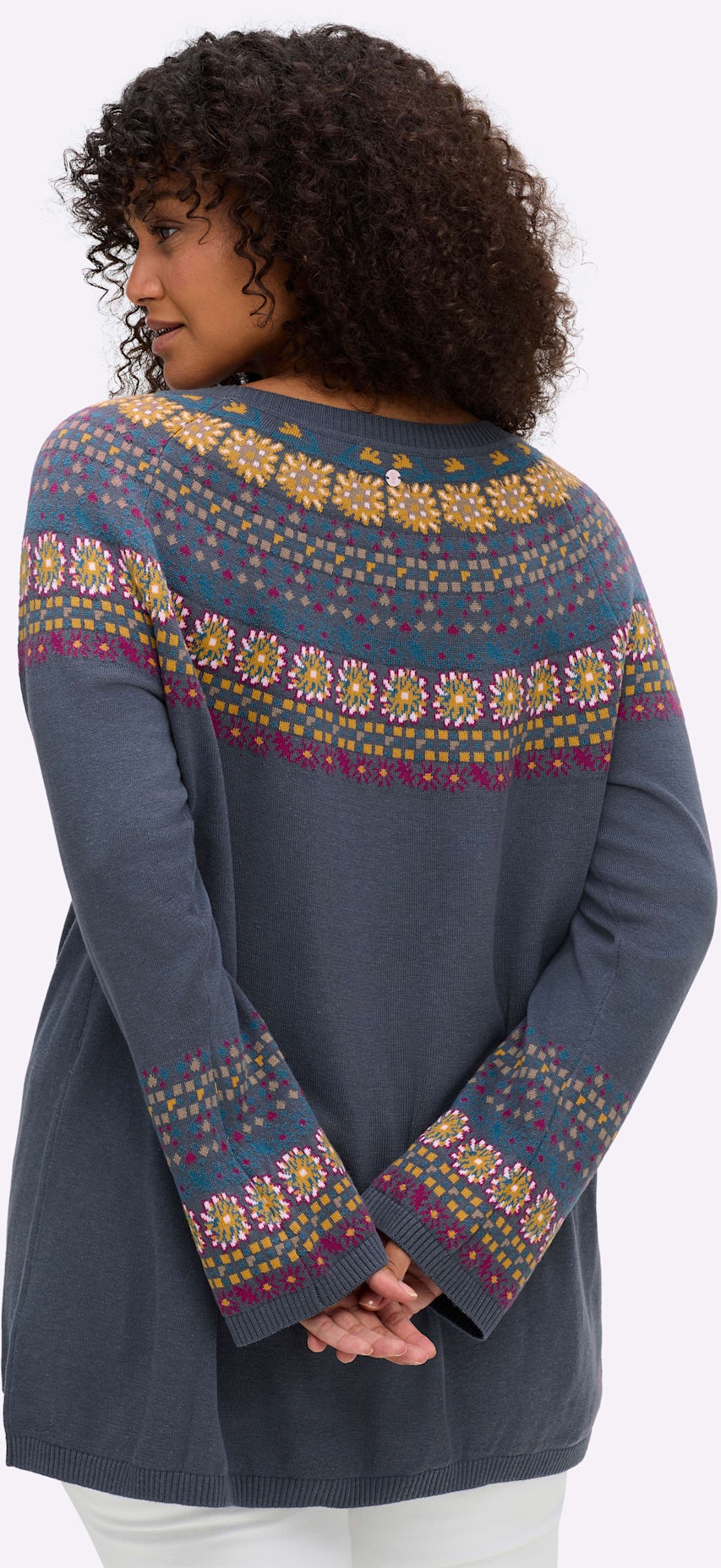 Sheego Jacquardpullover "Pullover" günstig online kaufen