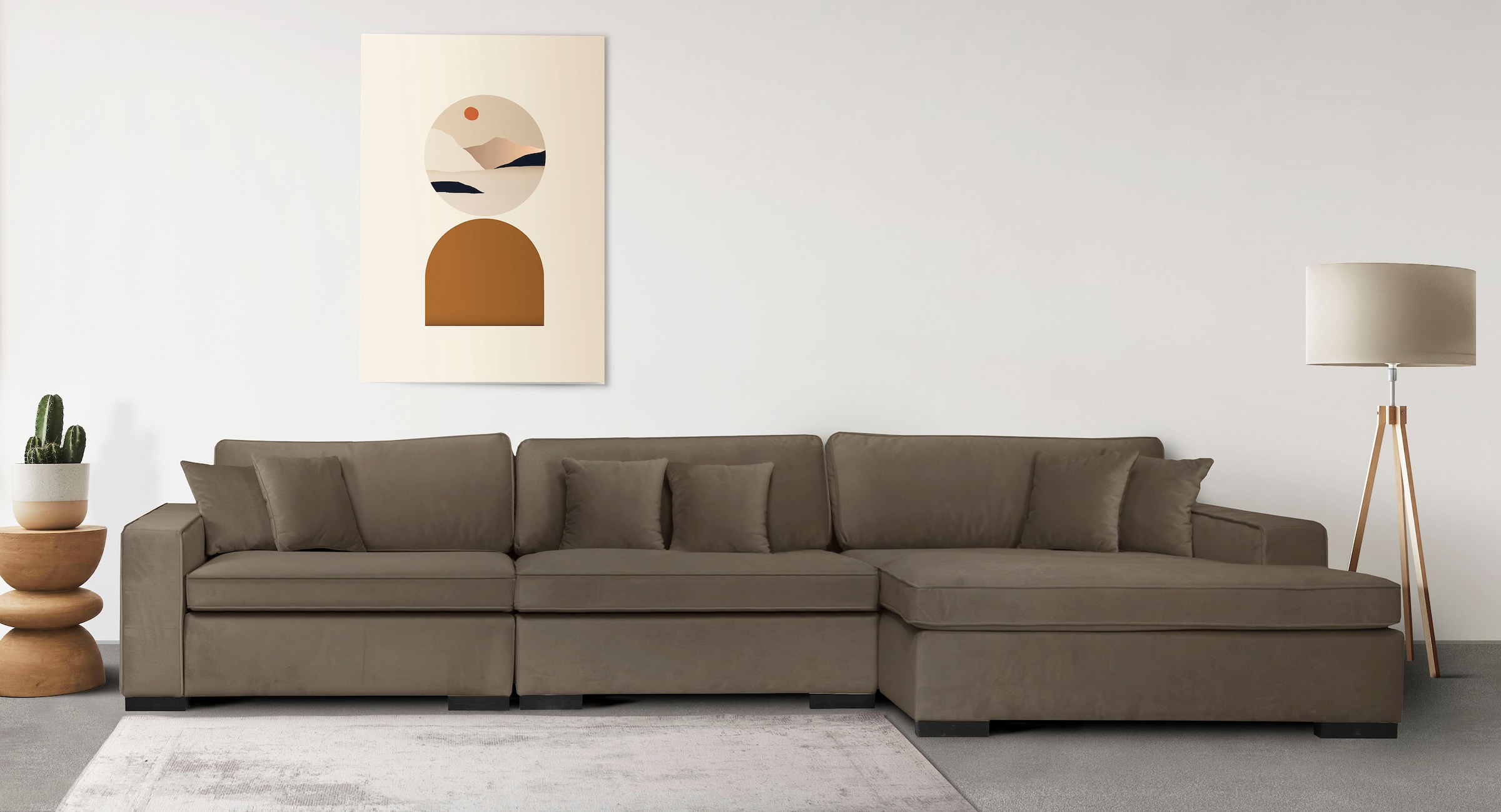 Home affaire Sofa-Eckelement "Skara XXL L-Form", Lounge-Sofa XXL mit Federk günstig online kaufen