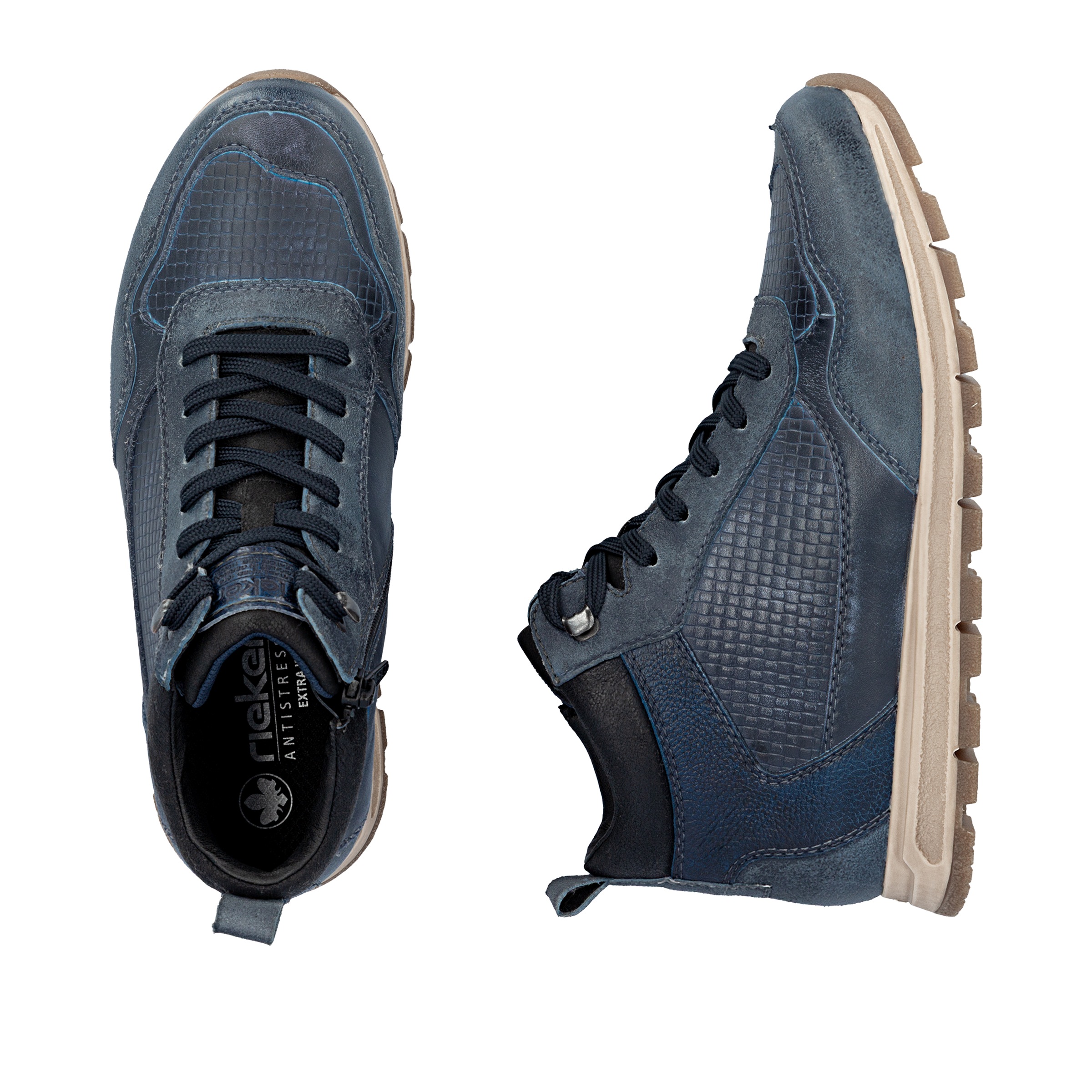 Rieker Sneakerboots, Schnürboots, High Top Sneaker, Schnürschuh mit Innenreißverschluss