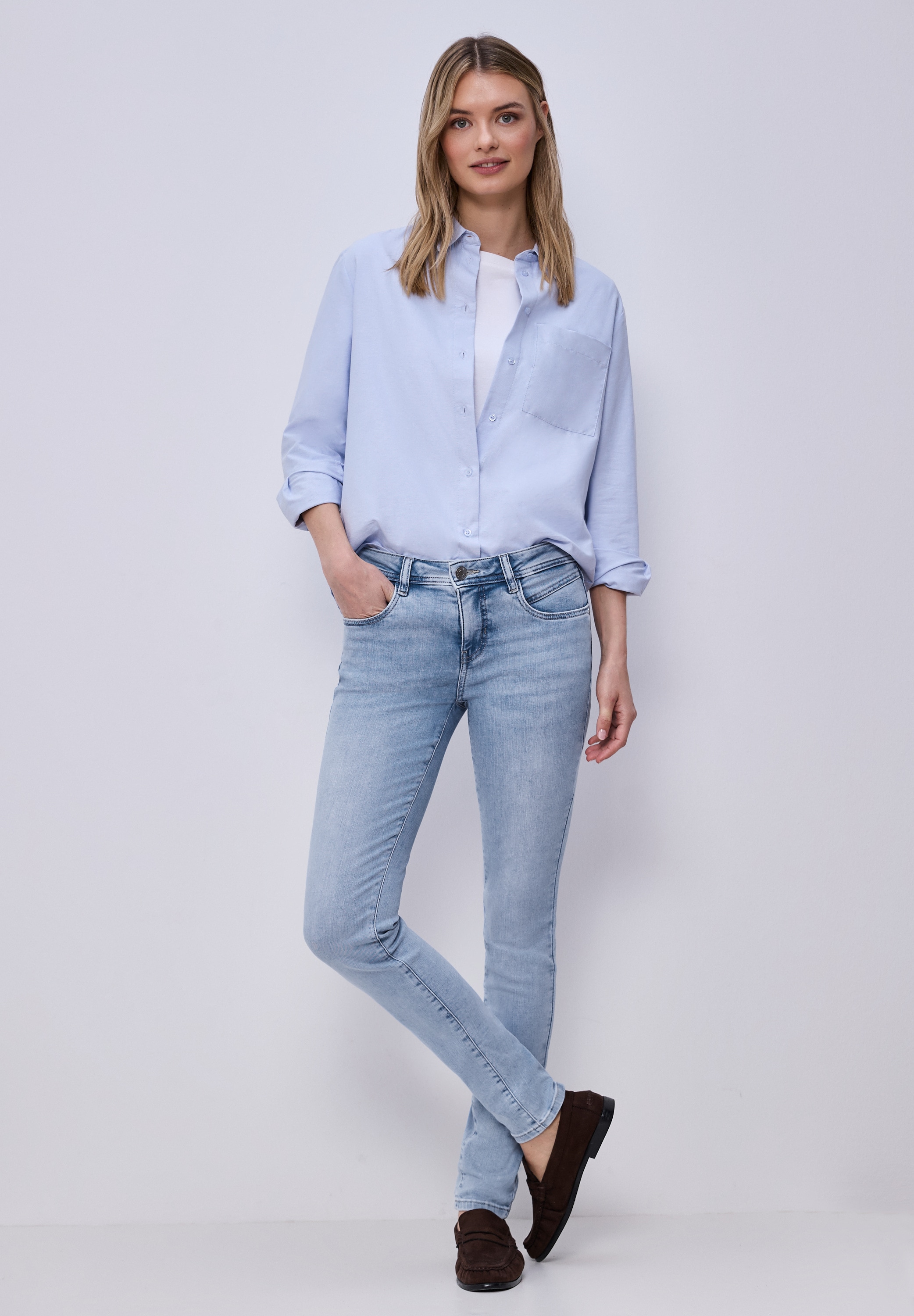 STREET ONE Slim-fit-Jeans im Denim-Style