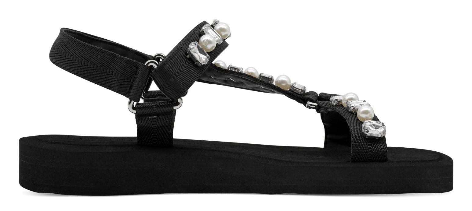 Thumbnail - Tamaris Riemchensandale, Keilabsatz, Plateau, Sandalette, Sommerschuh mit Schmucksteinen