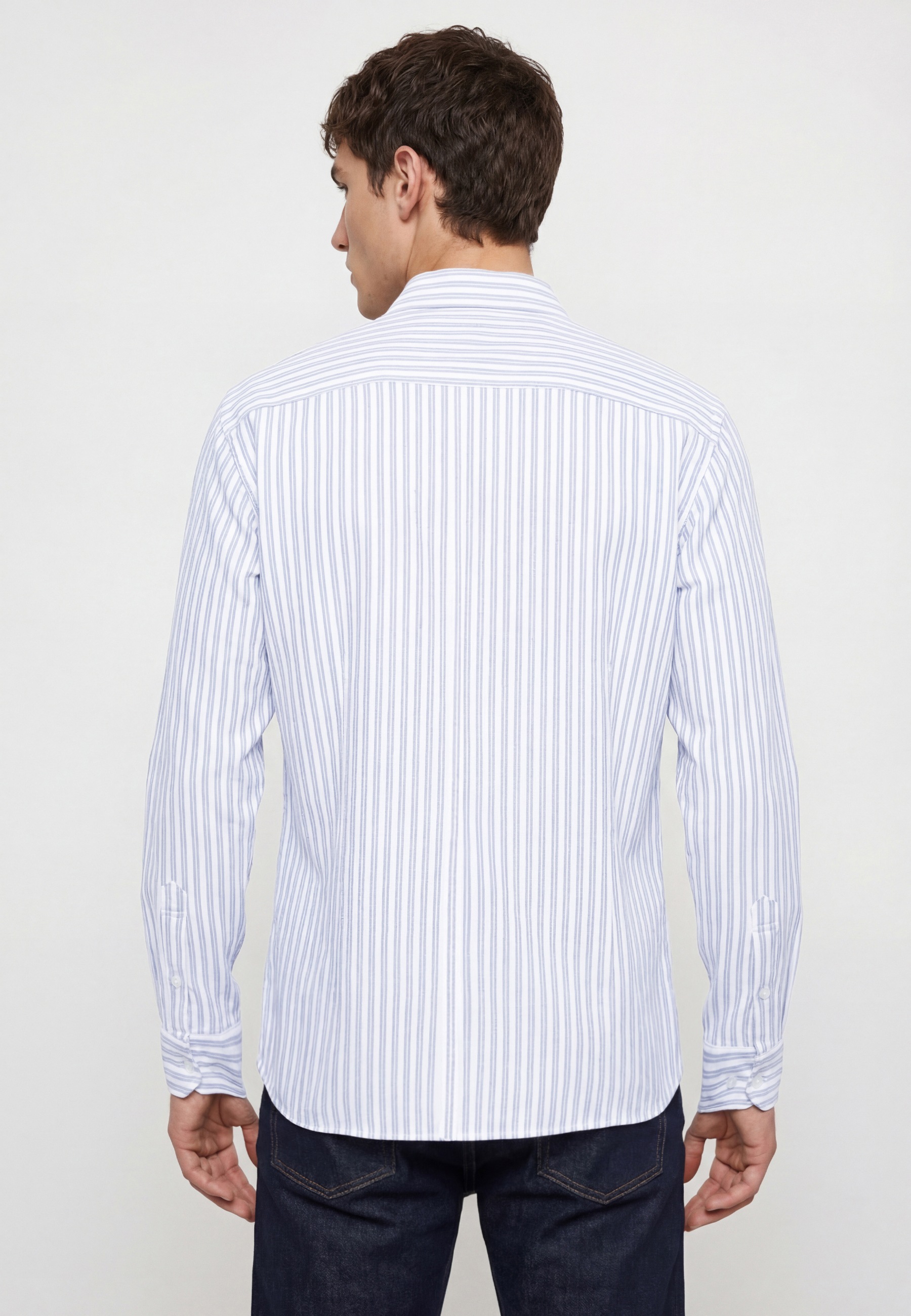 Langarmhemd MAVI "STRIPE SHIRT", Herren, Gr. L, US-Größen, vintage indigo stripe, 100% Baumwolle, gestreift, normal normal, eng normaler Saum, Hemden, Hemd mit Streifen 3
