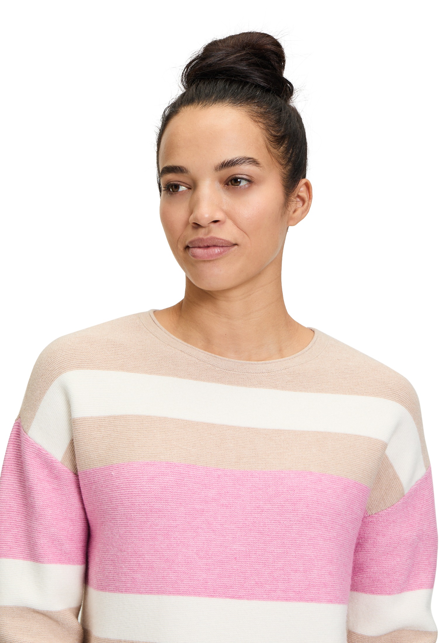 Betty&Co Strickpullover »Betty & Co Damen Strickpullover mit Streifen«, (1 tlg.), Struktur