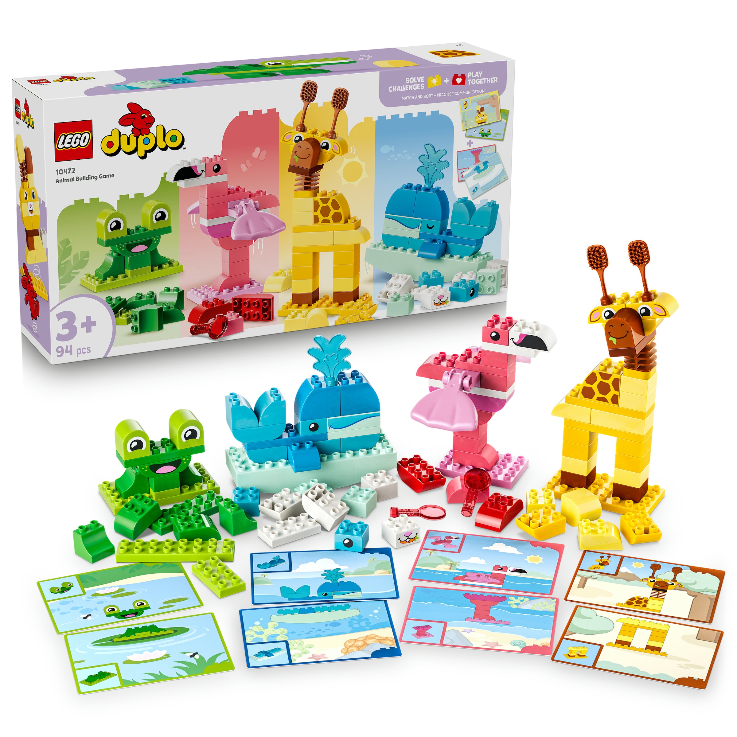 LEGO Kinder Konstruktionsspielsteine "Wir Bauen Tiere (10472), LEGO DUPLO Town", bunt, Kunststoff, Spielbausteine, Made in Europe