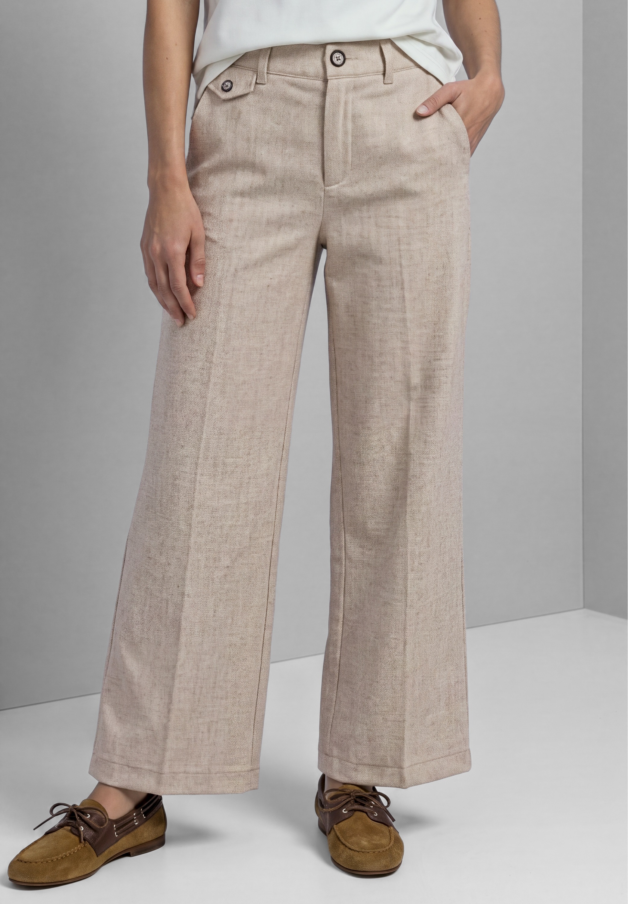 STREET ONE Stoffhose High Waist