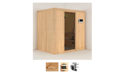 Karibu Sauna »Finja«, (Set), 3,6-kW-Plug & Play Ofen mit externer Steuerung kaufen