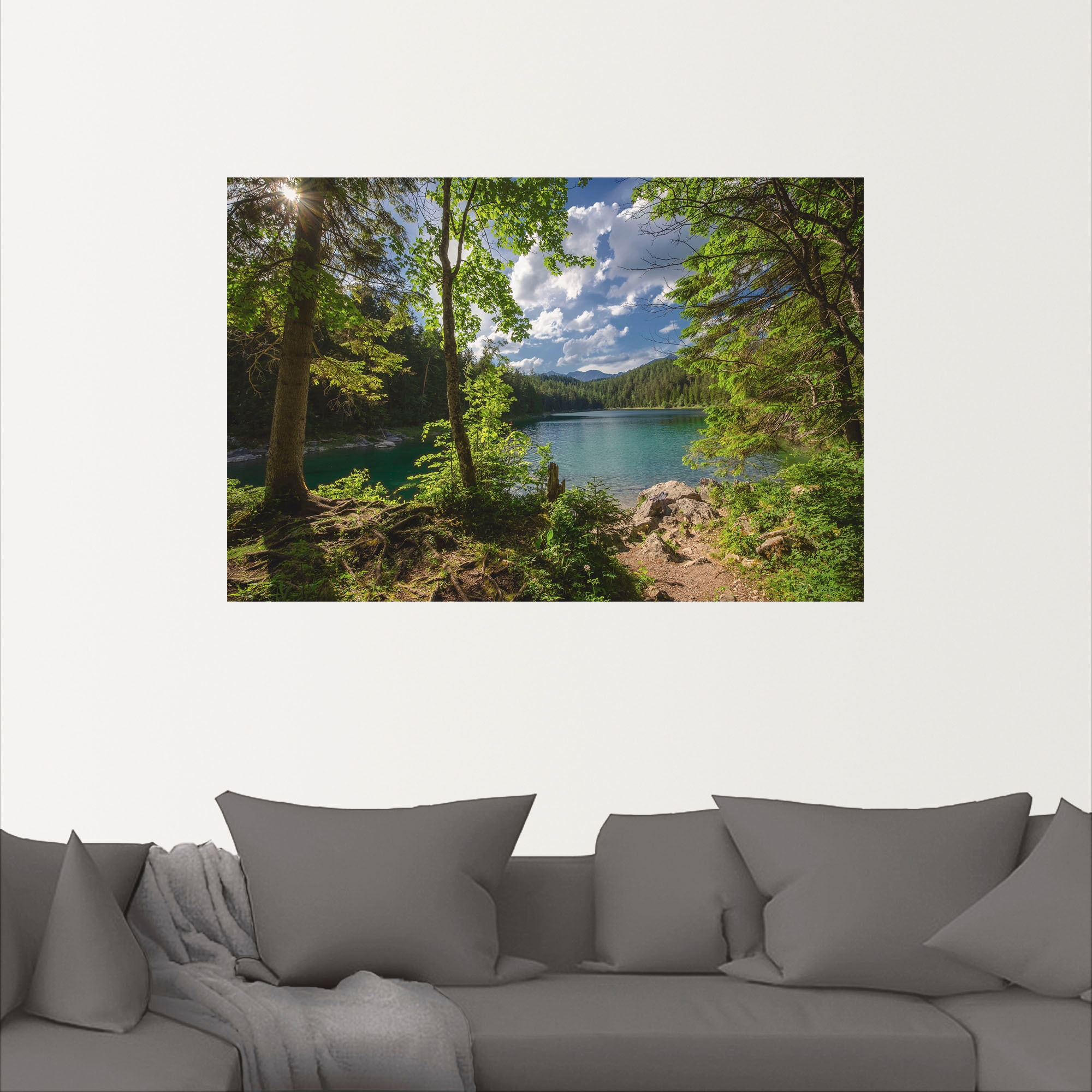 Artland Wandbild »Eibsee«, Gewässer, (1 St.), als Alubild, Outdoorbild, Leinwandbild in verschied. Größen