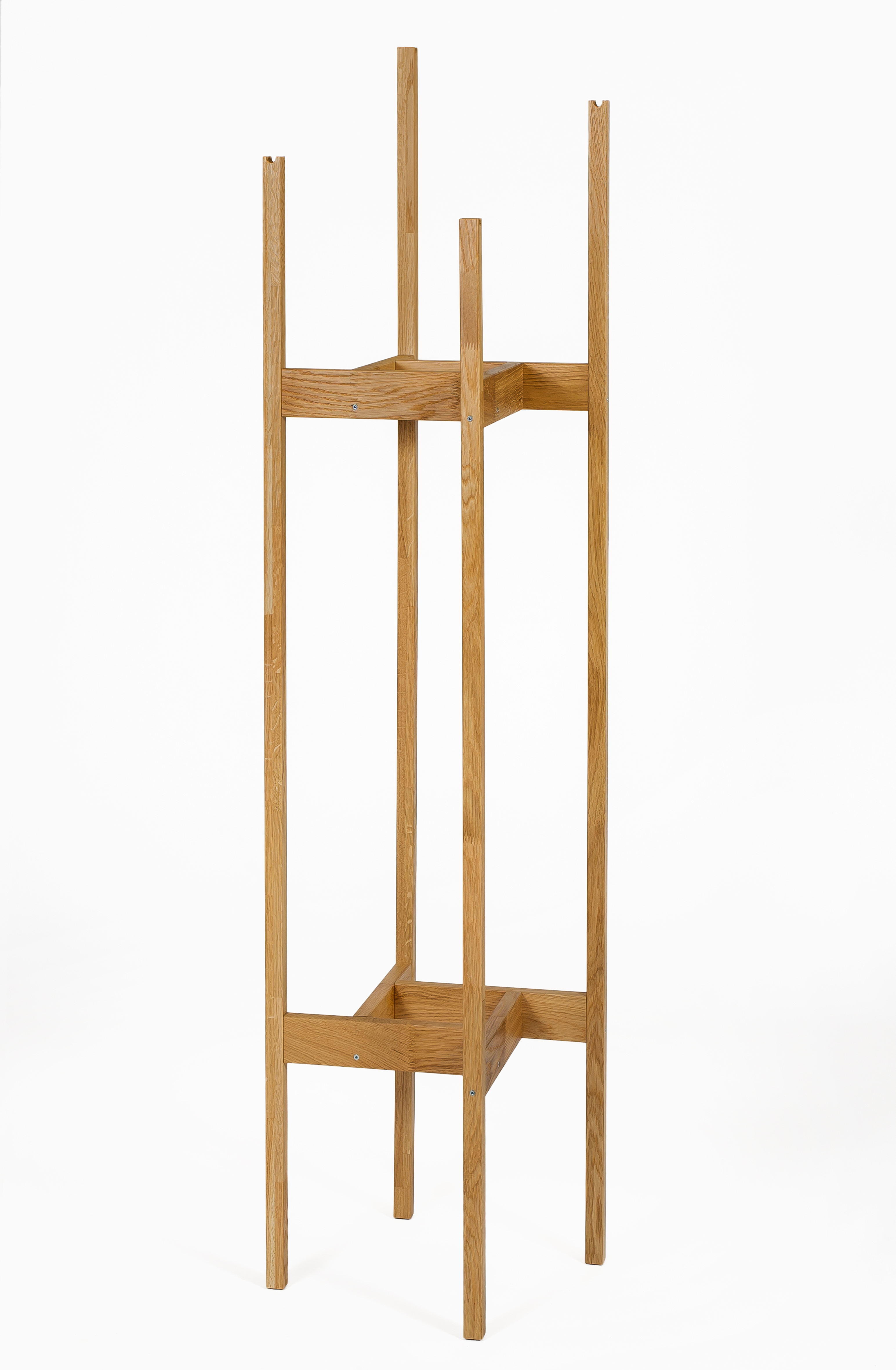 Garderobenständer ANDAS, B:43cm H:165cm T:43cm, braun, Massivholz, Schlafzimmer, Garderobenständer, im skandinavian Design, aus keilverzinkter