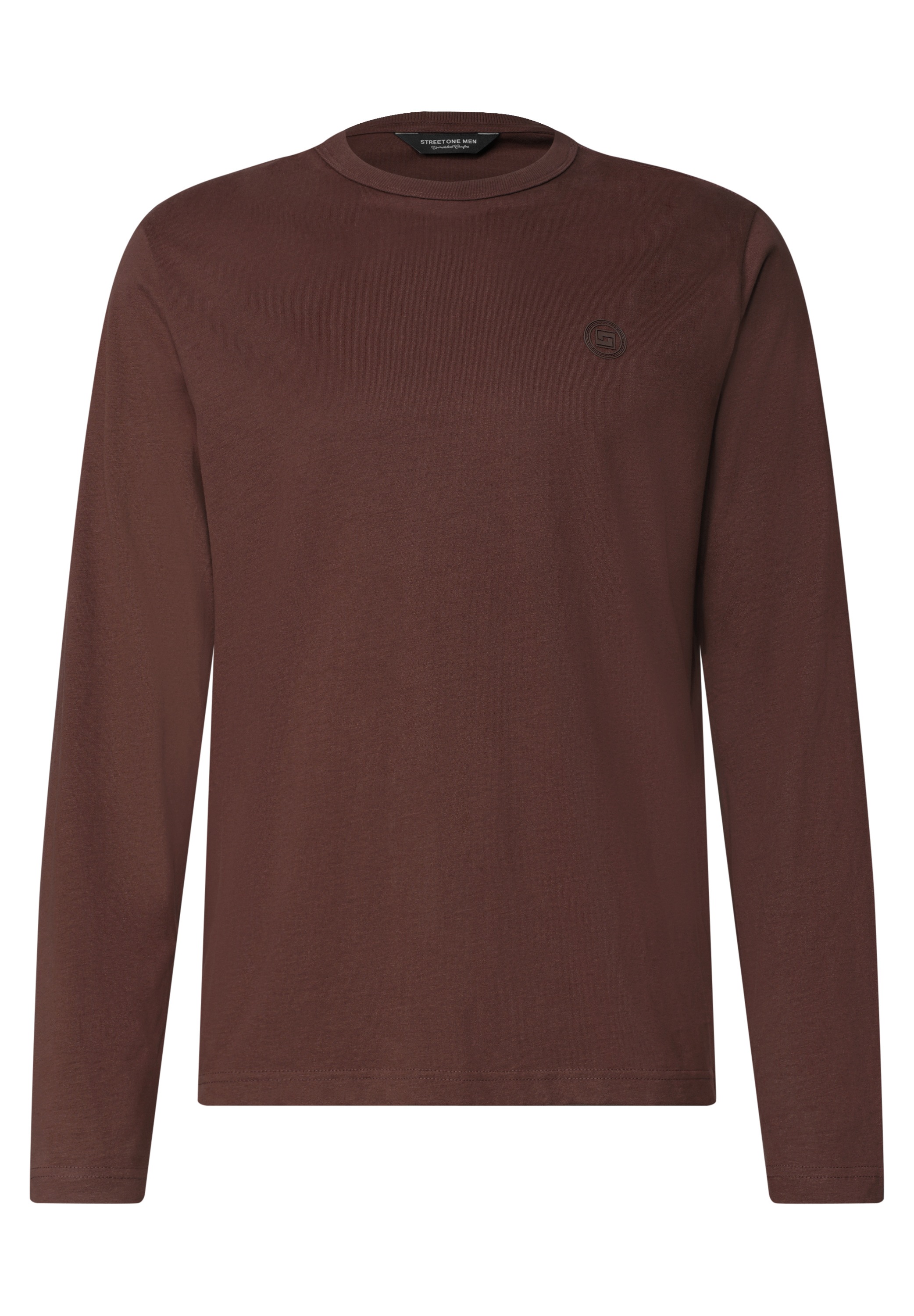 STREET ONE MEN Langarmshirt aus reiner Baumwolle