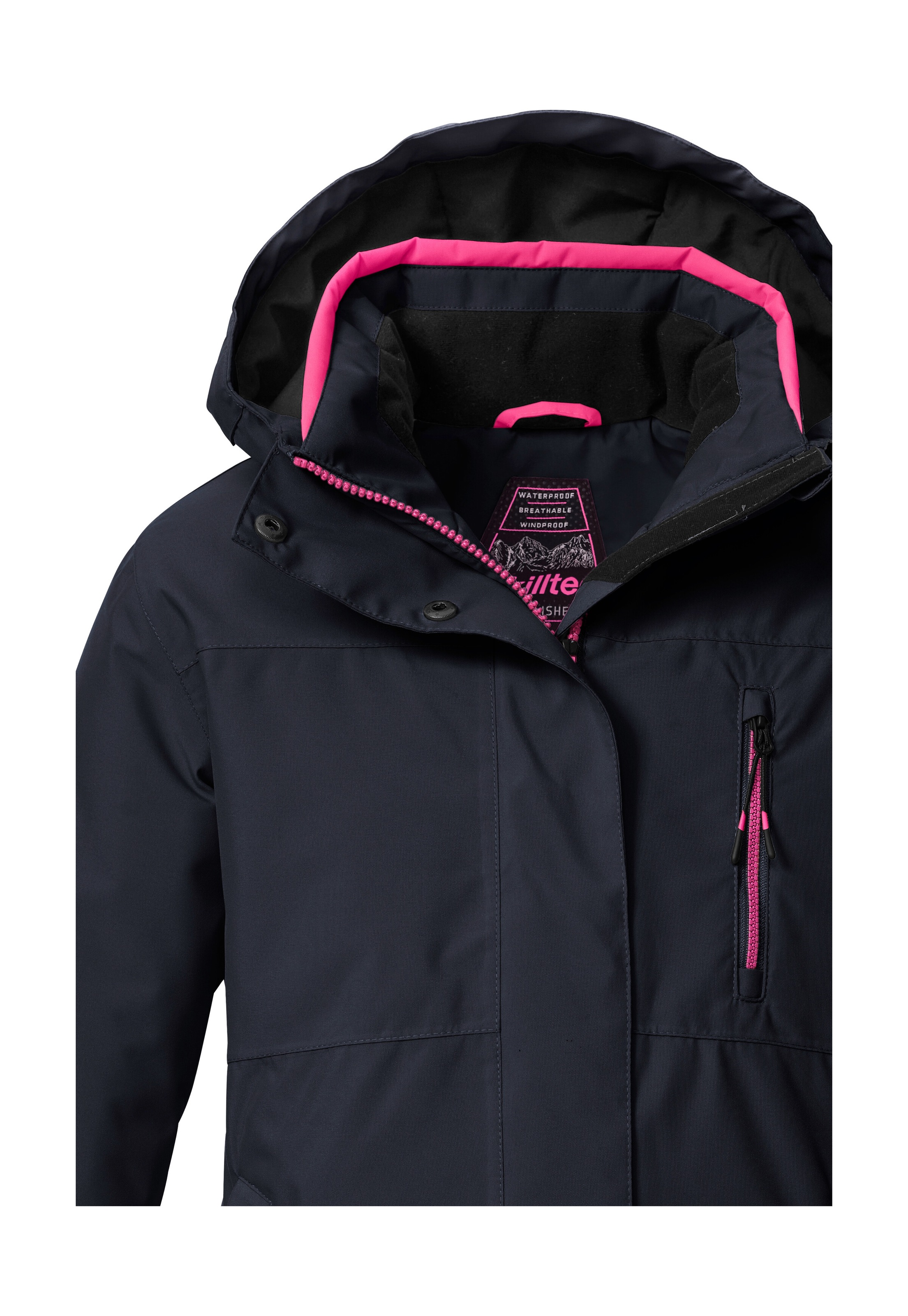 Killtec Skijacke »KSW 205 GRLS SKI JCKT«, Wasserdichte, atmungsaktive Ski-Jacke mit verstellbarer Kapuze