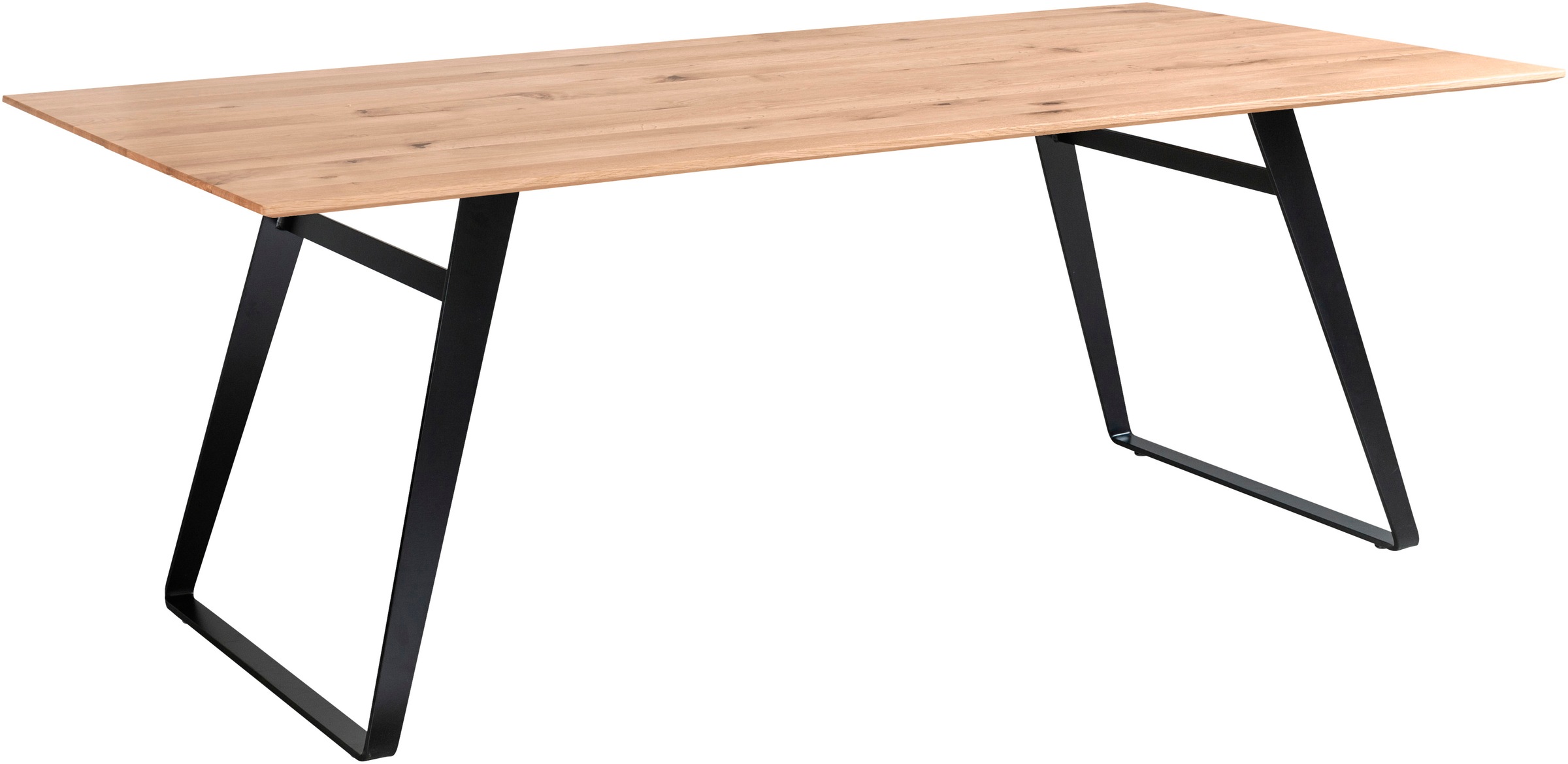 Thumbnail - Musterring Esstisch "Tavia" Bügelgestell in 3 Farben, Platte Charakter-Eiche geölt, fest montiert