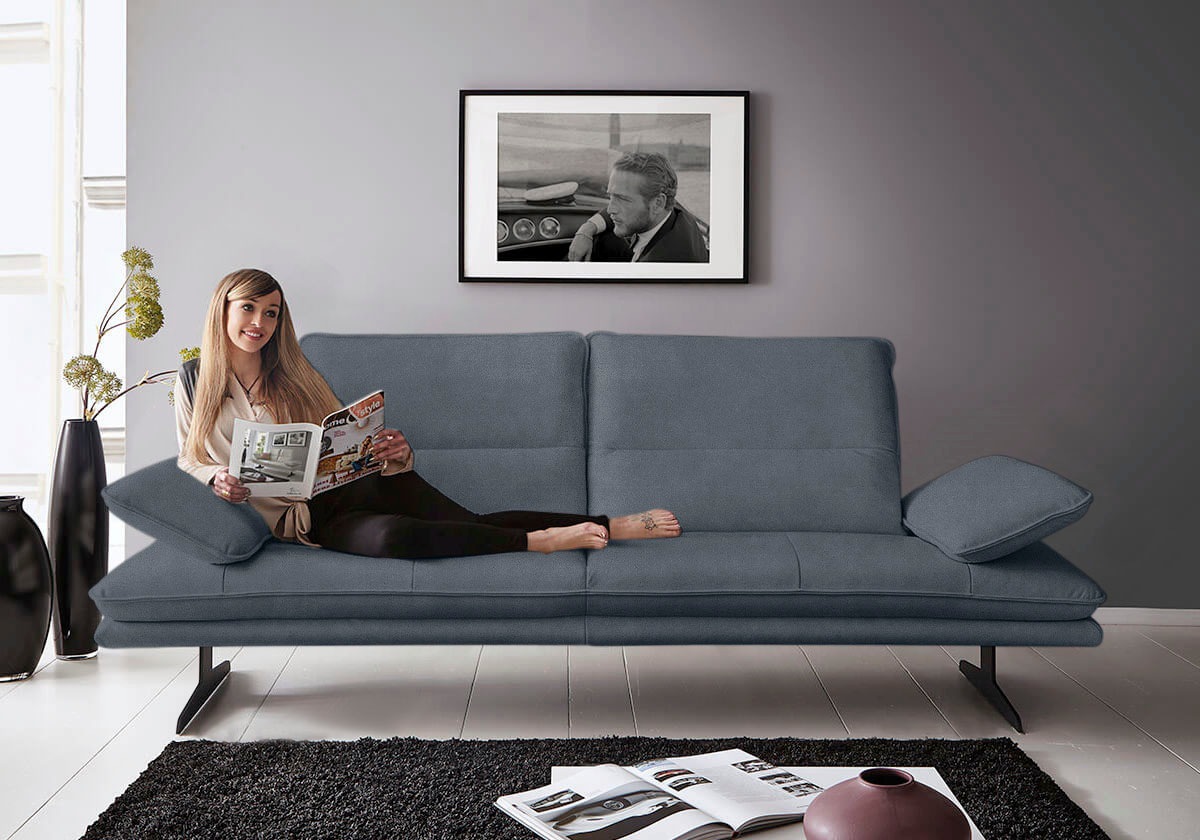 W.SCHILLIG 2,5-Sitzer »broadway, Designsofa mit tollem Sitzkomfort«, Sitztiefenverstellung, Kopfteil- & Seitenteilverstellung, Breite 216cm