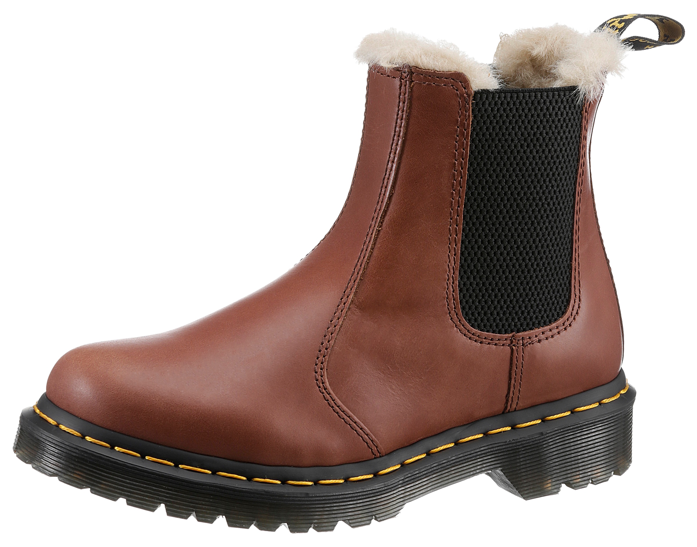 DR. MARTENS Chelseaboots "Leonore", Chunky Boots, Plateau Schuh, Boots mit Warmfutter