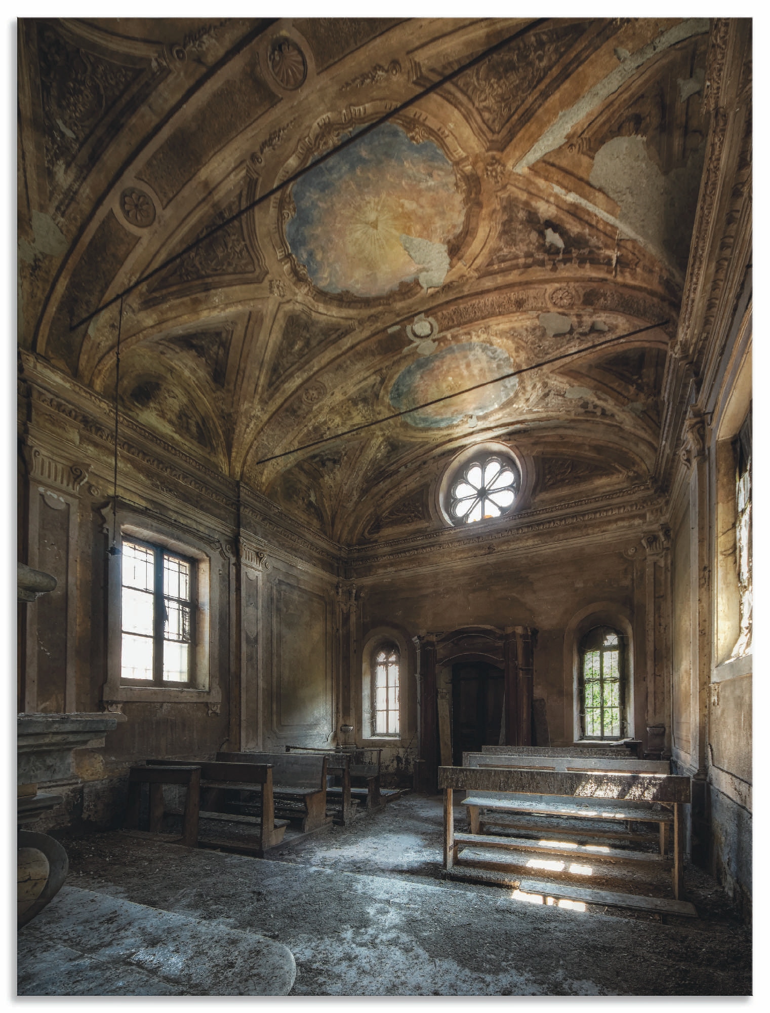 Artland Wandbild "Lost Place Alte Kirche Architektur" Gebäude 1 Stk. tlg. als Alubild, Leinwandbild in verschied. Größen