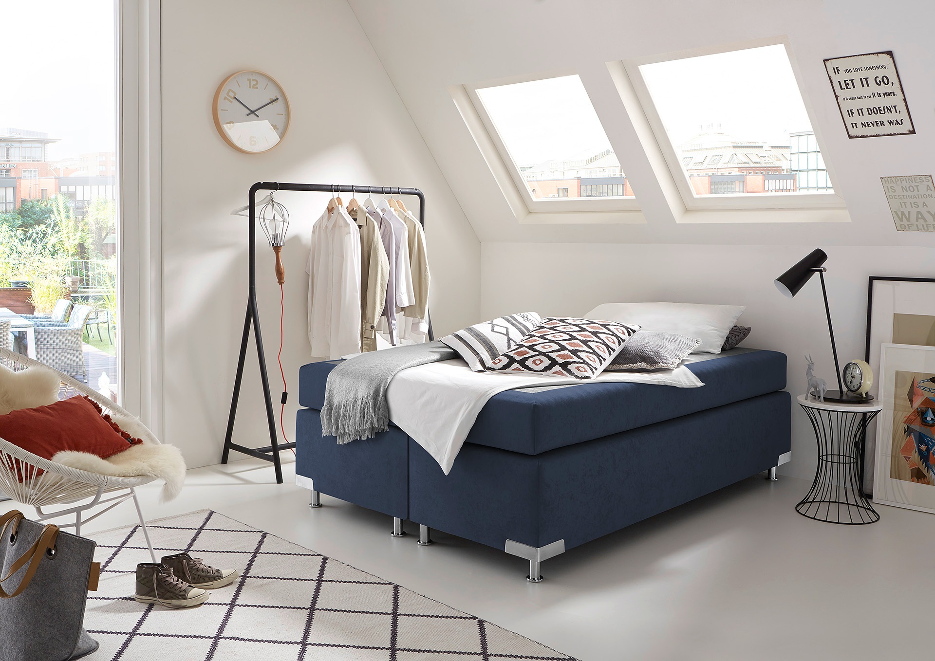 Westfalia Schlafkomfort Boxspringbett "Holland" ohne Kopfteil, frei im Raum günstig online kaufen