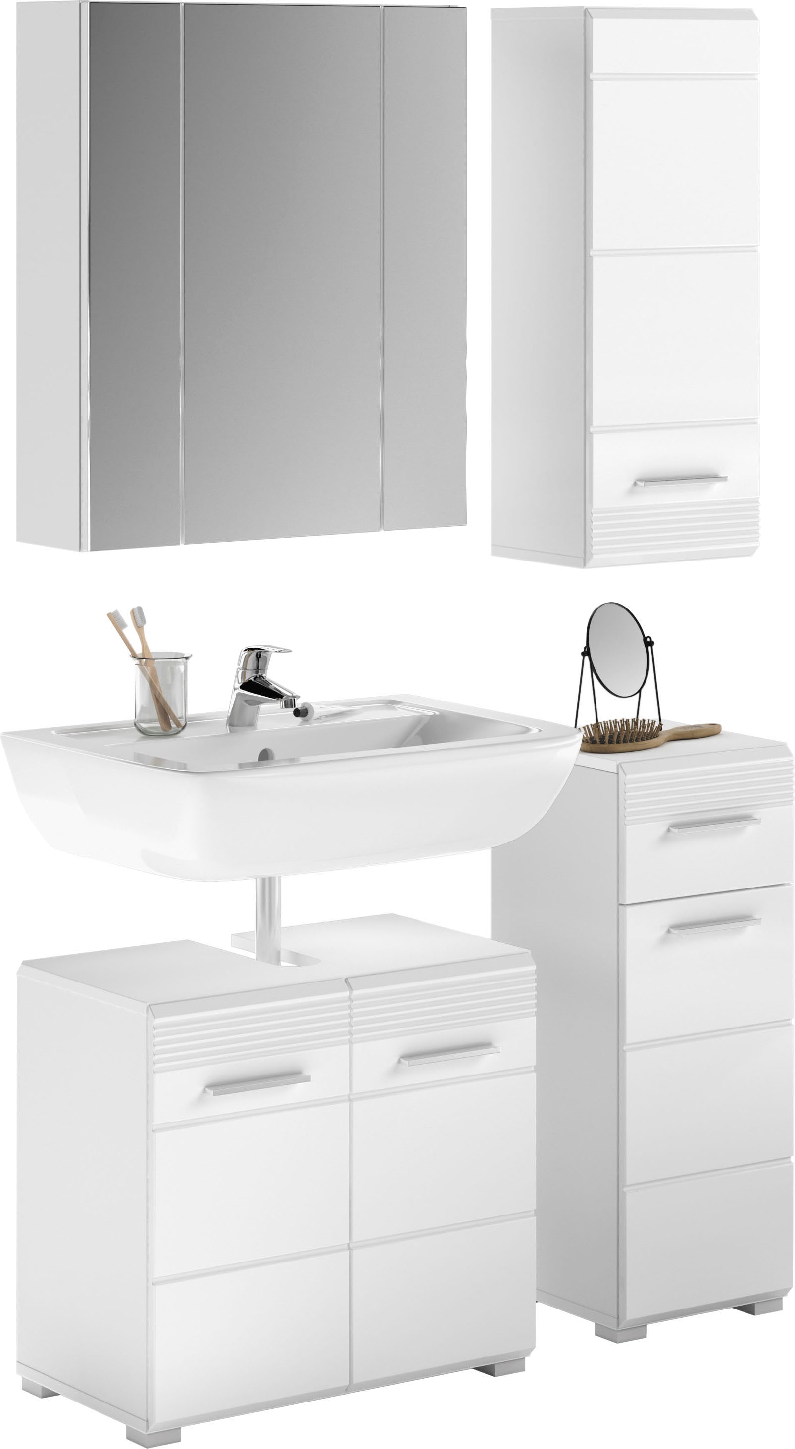 INOSIGN Badmöbel-Set "Malmö, 4 teilig, bestehend aus:" Set, 4 Stk. tlg. günstig online kaufen