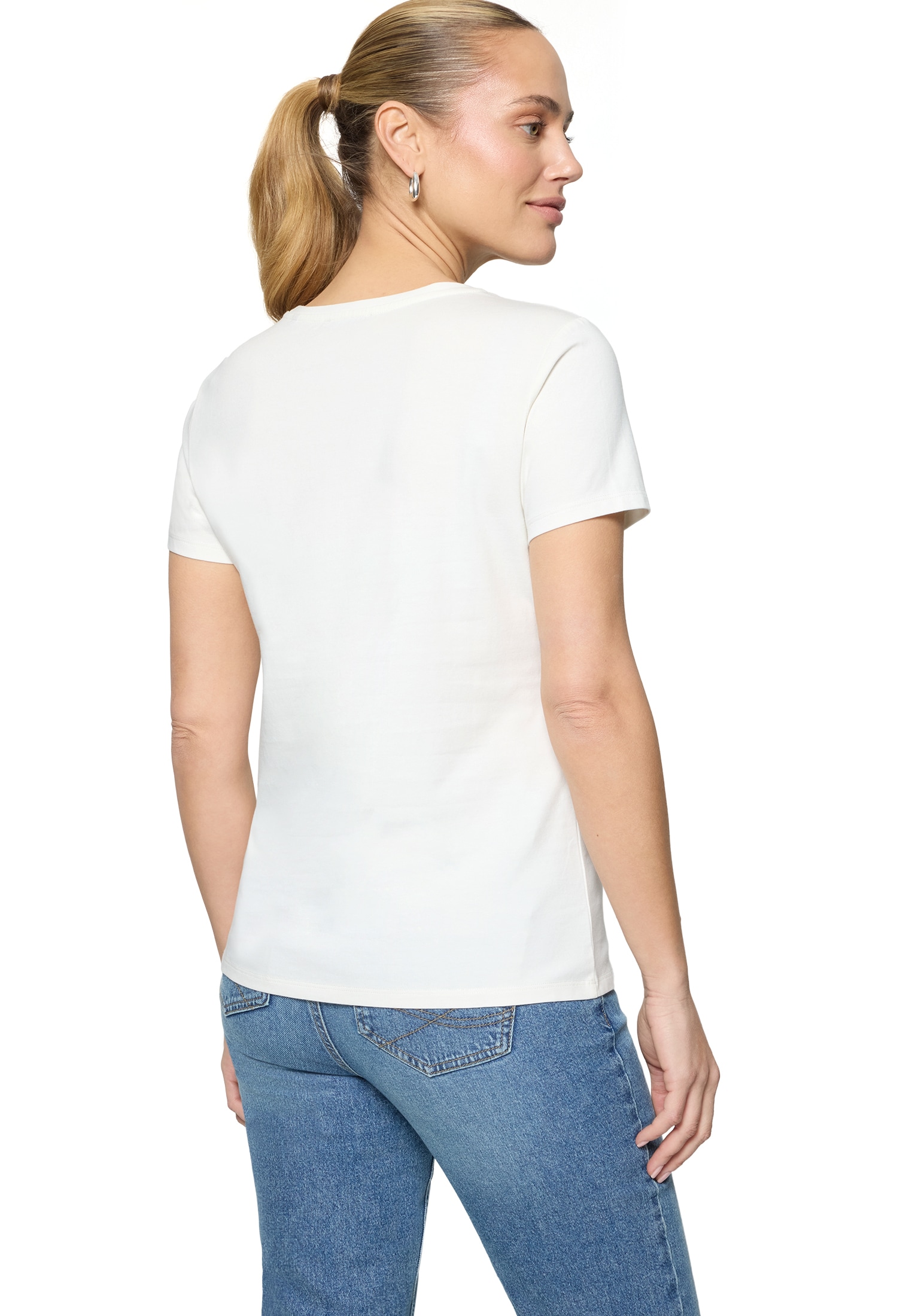 Zero Kurzarmshirt »Damen mit Print« 1 Glitzer