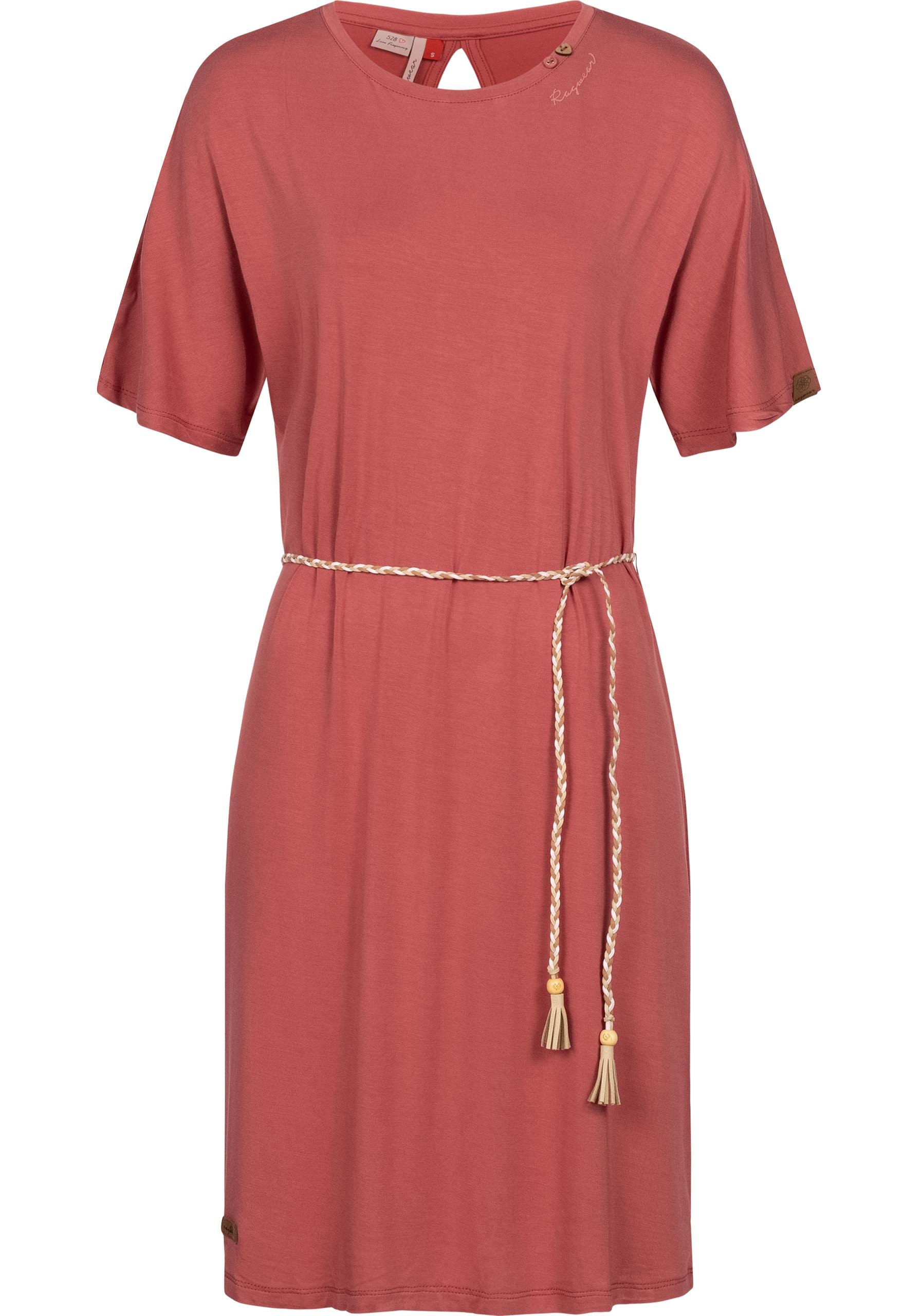 Ragwear Jerseykleid "Kass" Ohne Taschen stylisches Shirtkleid mit geflochte günstig online kaufen
