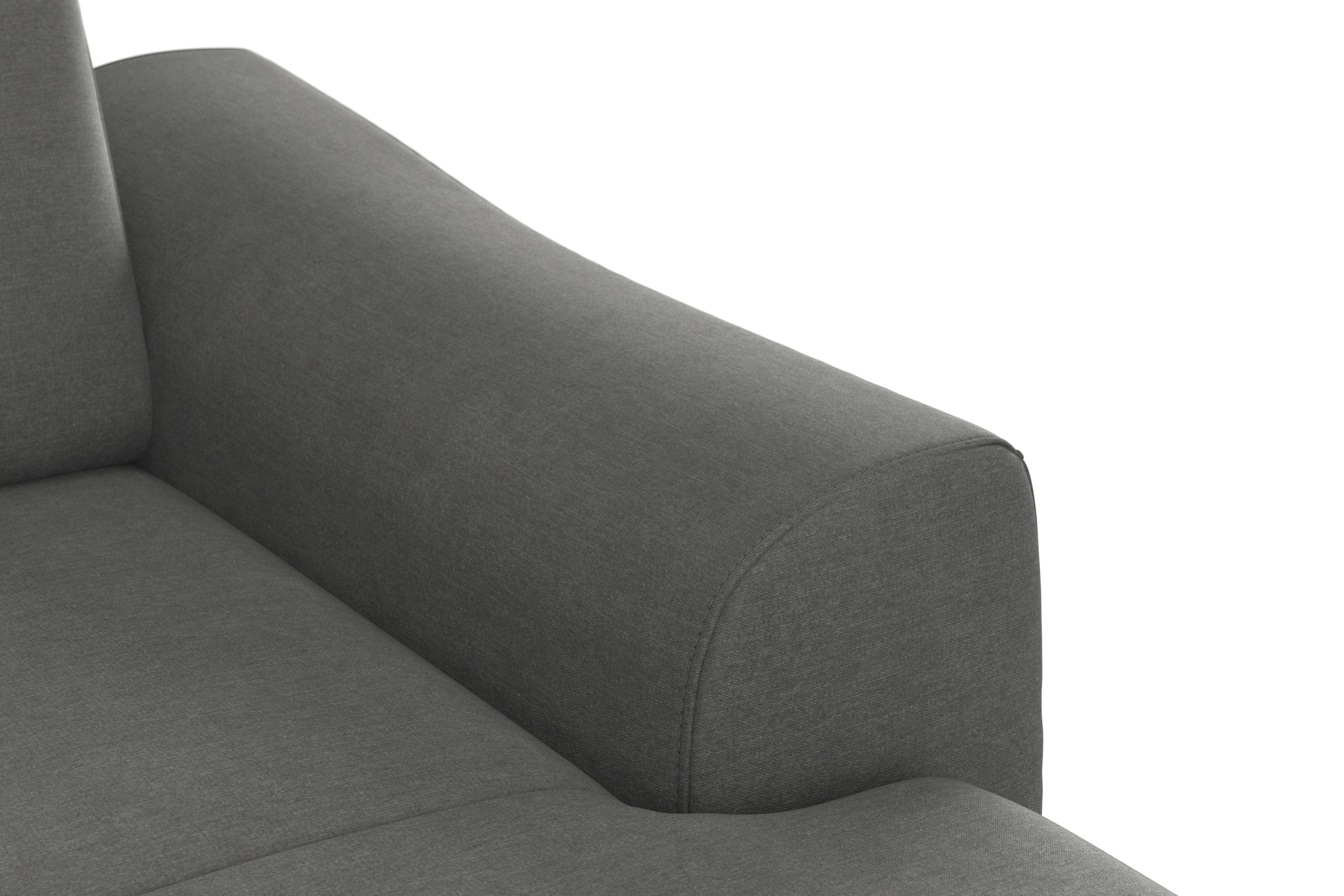 sit&more Ecksofa »Dundee L-Form«, mit Federkern und Edelstahlfüßen, wahlweise mit Kopfteilverstellung