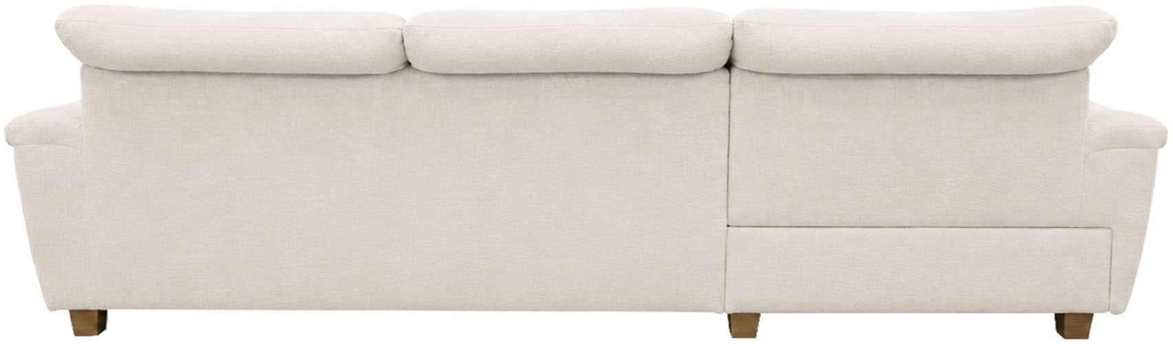 OTTO home »Eggery 279 x 170 cm, auch mit Schlaffunktion & Bettkasten, Holzfüße« Kopfteile verstellbar, L-Form, aus pflegeleichtem Luxus-Microfaser