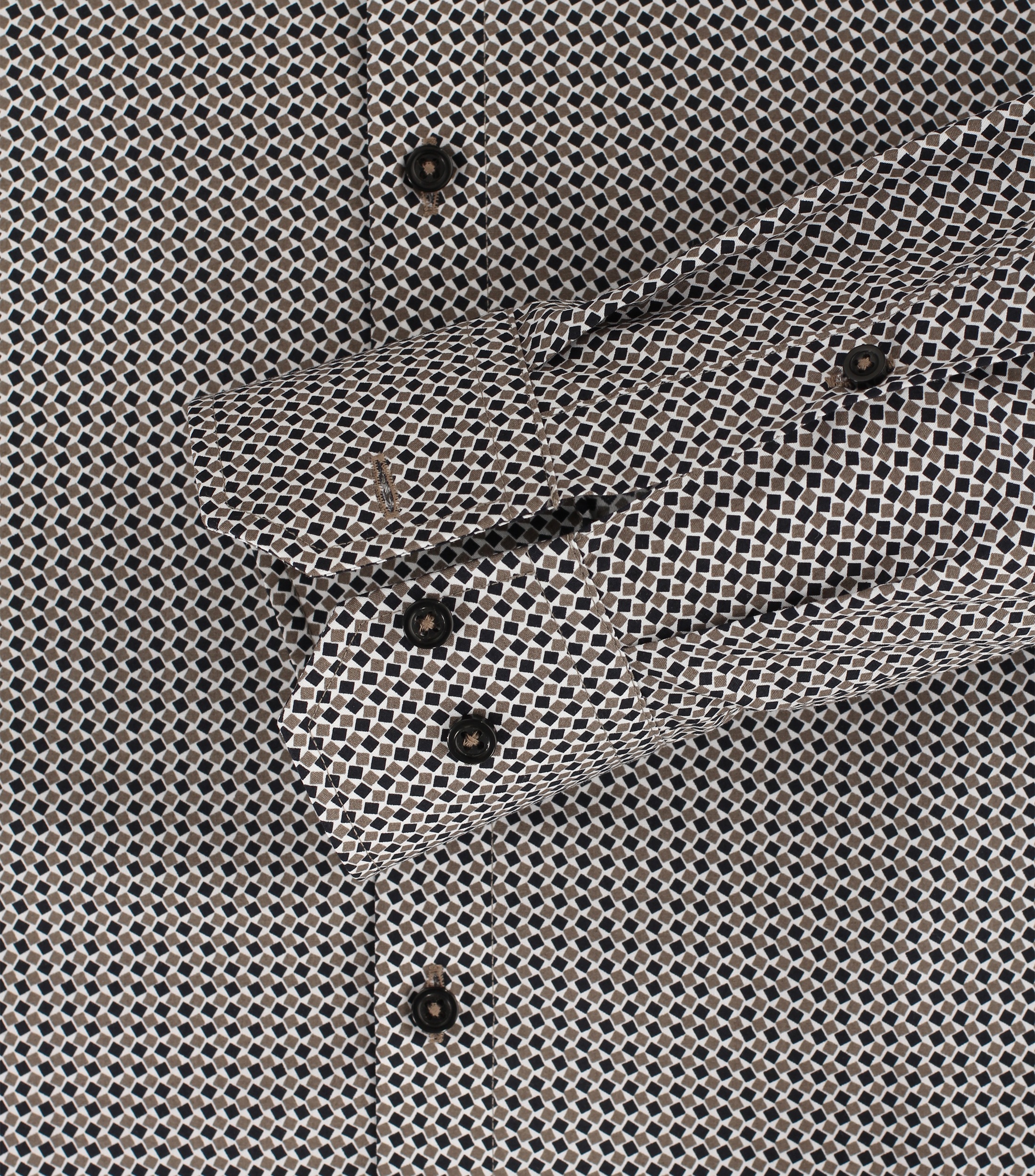 VENTI Businesshemd Print Men Shirt Brown 44 9