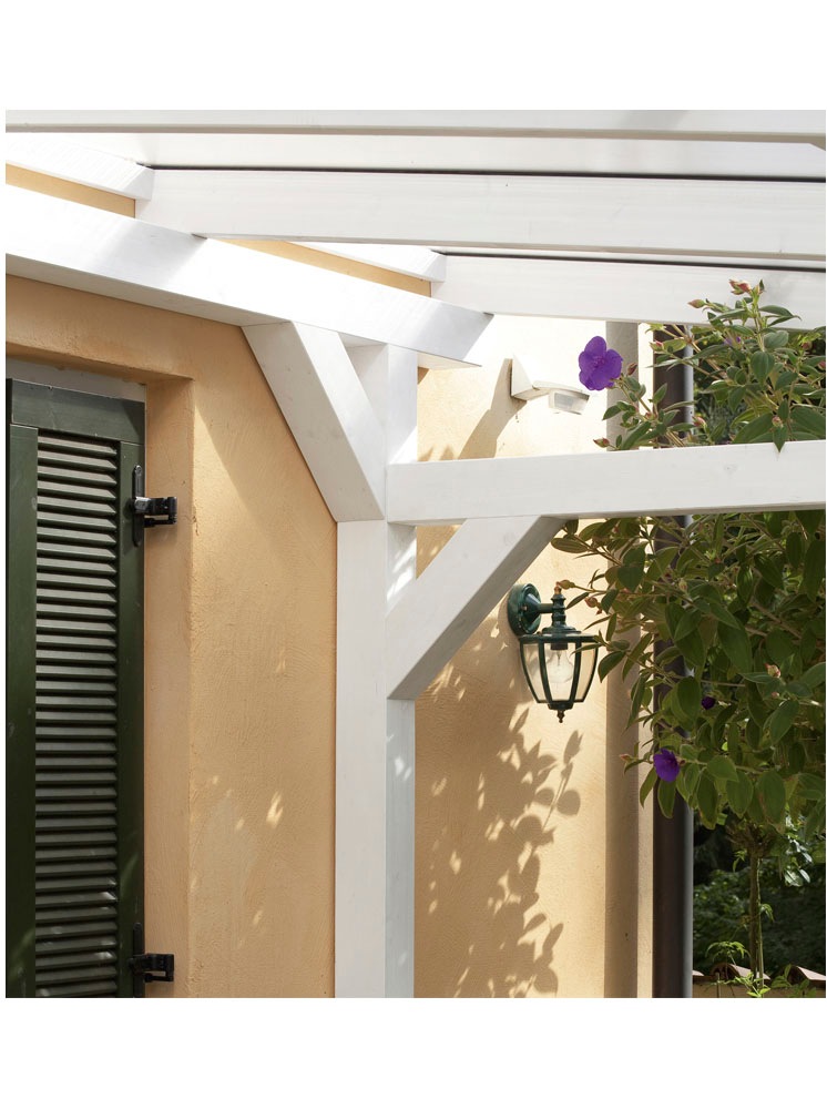 Terrassendach SKANHOLZ "Siena", weiß, B:648cm T:300cm, Polycarbonat (PC), Terrassenüberdachungen, Leimholz 3