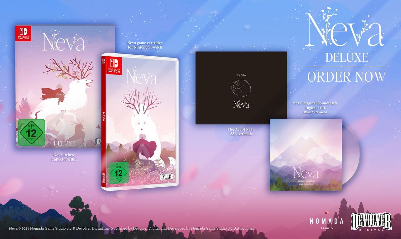 Devolver Digital Spielesoftware »Neva Devolver - Devolver Deluxe Edition«, Nintendo Switch, Sammlerbox inkl. 88-seitiges Artbook & Soundtrack CD