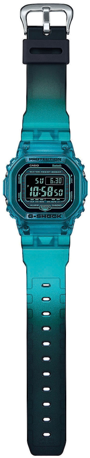 CASIO G-SHOCK Smartwatch »DW-B5600G-2ER«, (Armbanduhr, Herrenuhr, Stoppfunktion, Weltzeit, Timer, Phone Finder)
