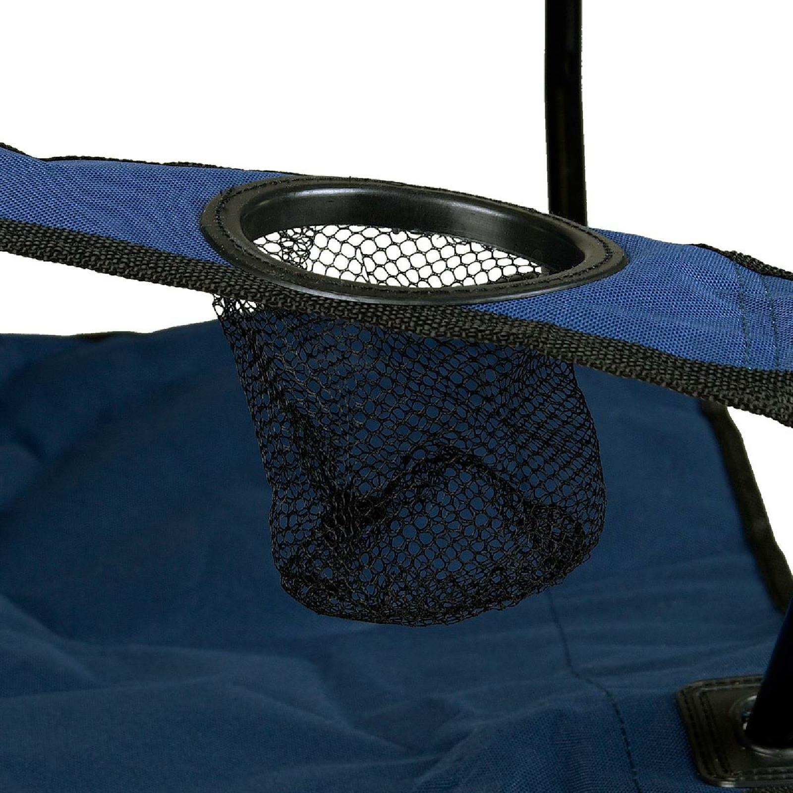 Gartenstuhl VCM "2x Angelstuhl Getränkehalter Campingstuhl klappbar", blau, Obermaterial: 100% Metall MT., Stühle, Gartenstuhl 3
