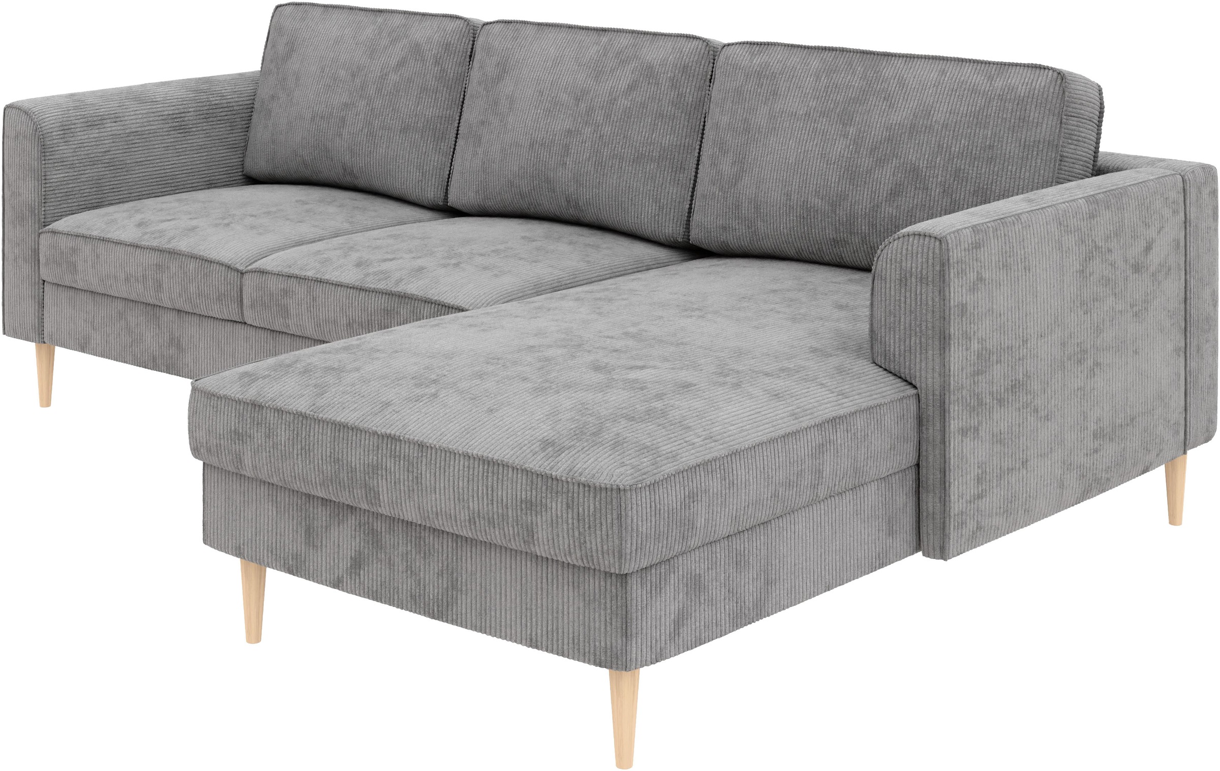 Home affaire Ecksofa »Booster Couch wahlweise mit Schlaffunktion und Bettkasten-auch in Cord«, Recamiere beidseitig montierbar, Sofa in L-Form, 232 cm
