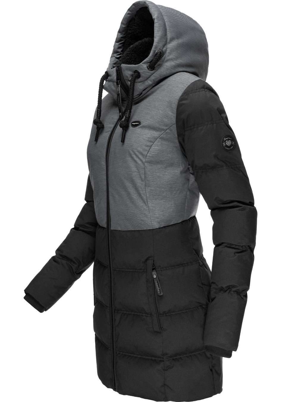 Ragwear Winterjacke »Ashani Block Intl.«, mit Kapuze, stylischer Winterparka mit gefütterter Kapuze