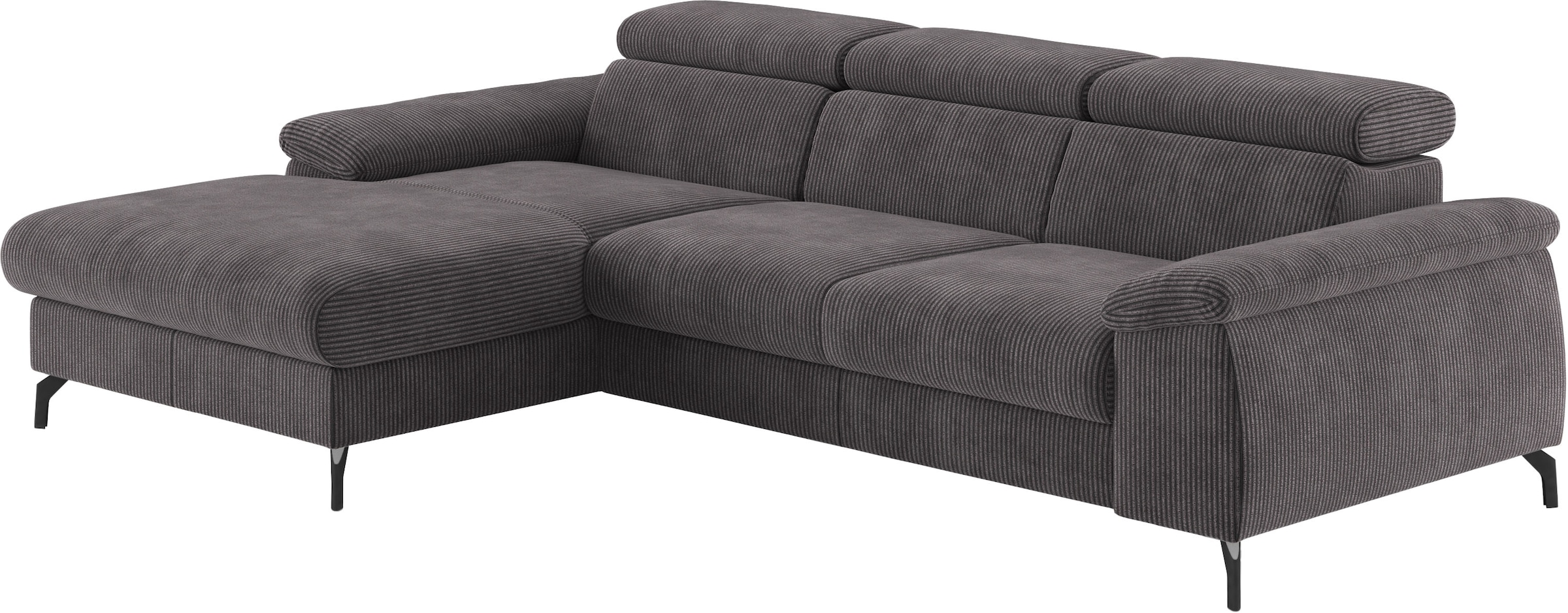 COTTA Ecksofa "Kitty L-Form, B: 242 cm" mit Kopfteilverstellung, optional Schlaffunktion & Bettkasten