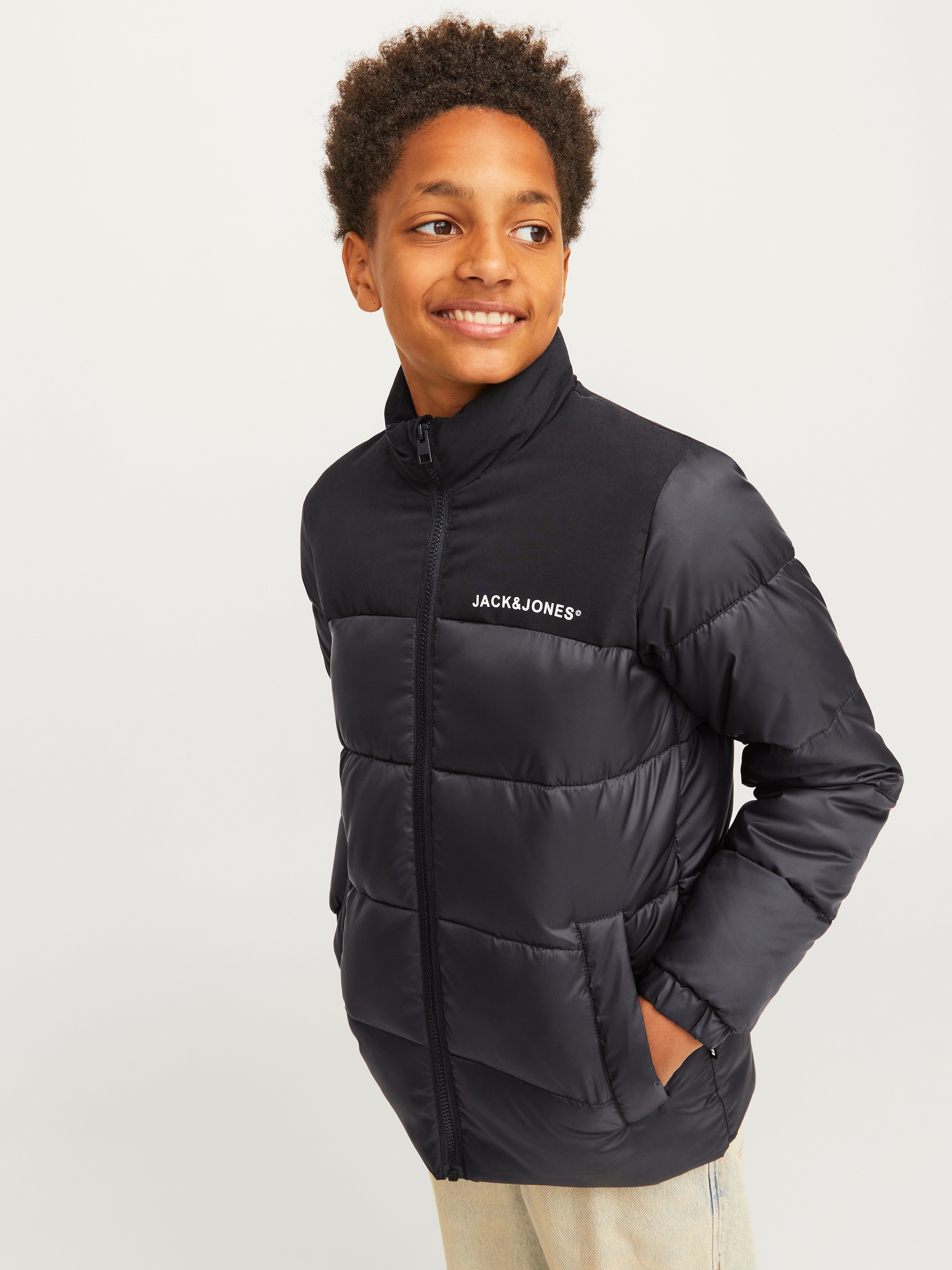 Jack & Jones Junior Outdoorjacke »JJMOON STAND COLLAR PUFFER JNR«, ohne Kapuze