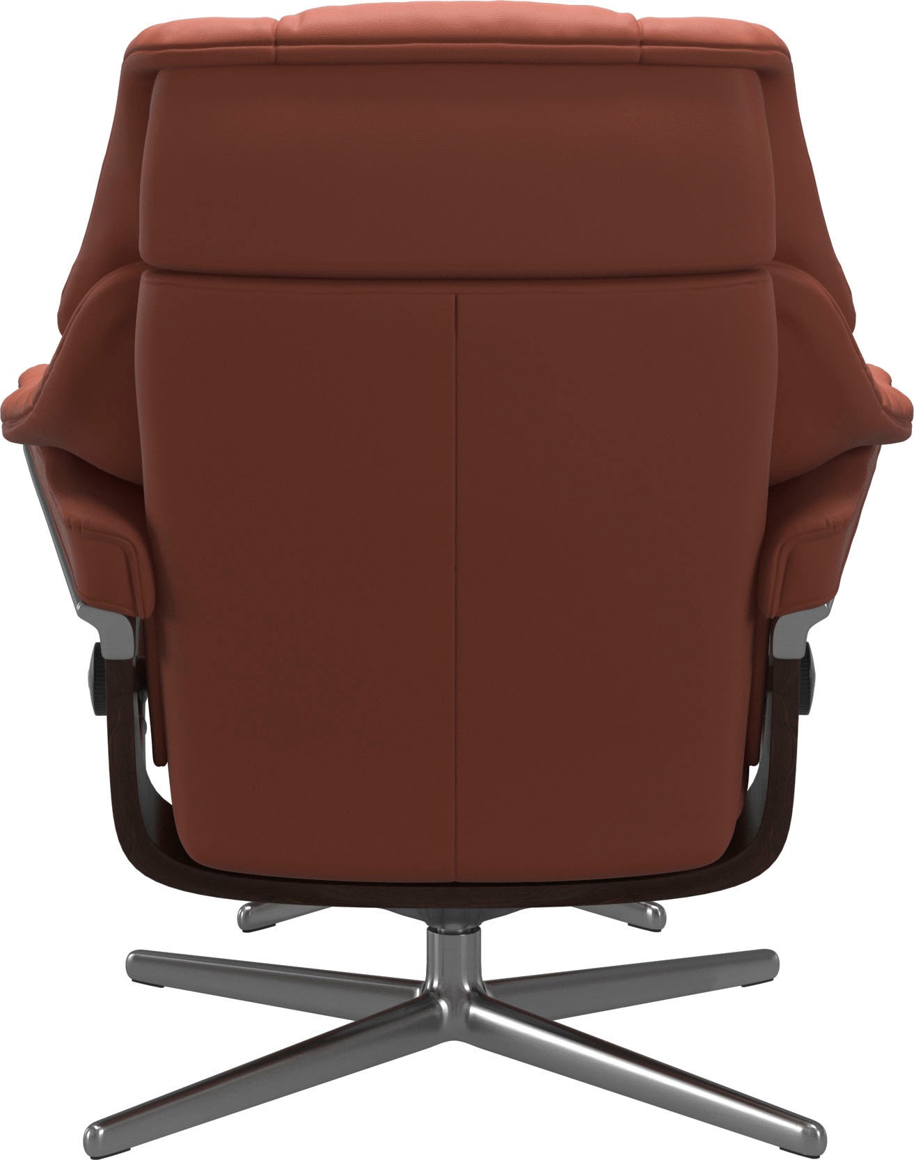 Stressless® Relaxsessel »Reno«, (Set, Relaxsessel mit Hocker), mit Hocker, mit Cross Base, Größe S, M & L, Holzakzent Braun