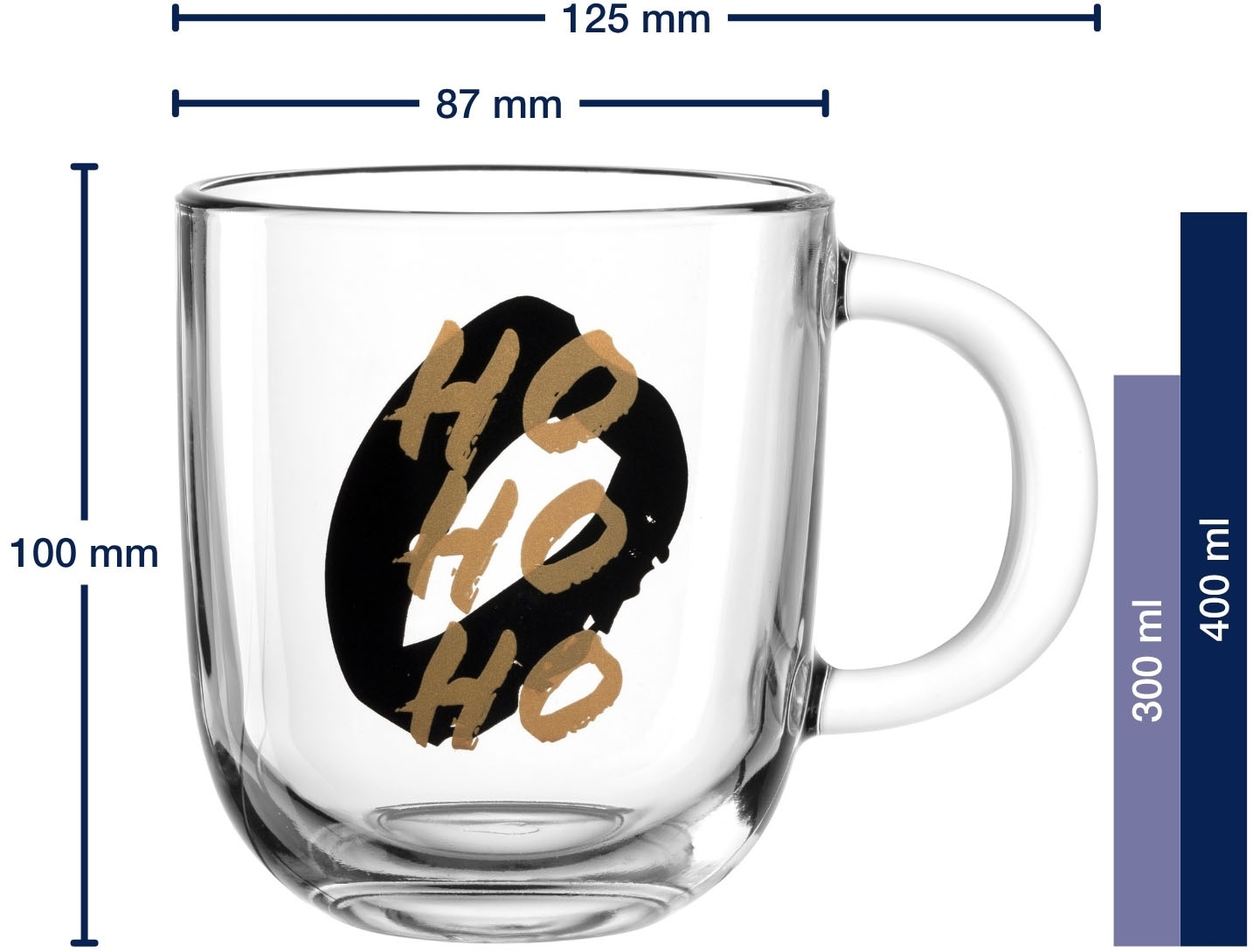 LEONARDO Tasse »SILENZIO mit Spruch« -HOHOHO-, 400ml