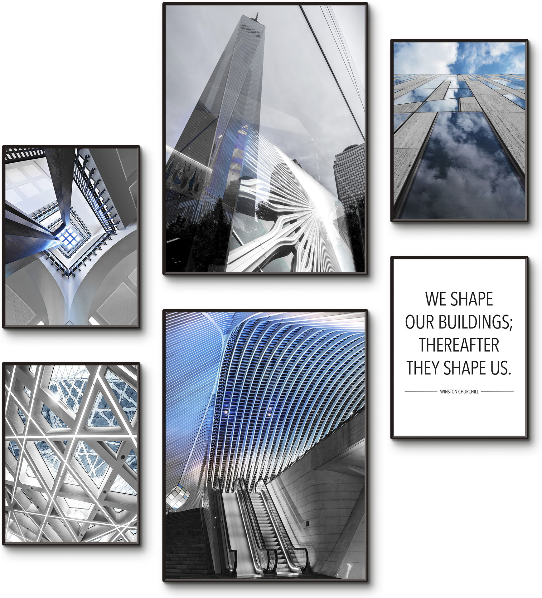 OTTO home Wandbild "Urban Cityscapes" Elemente der Architektur 6 Stk. tlg. als Poster oder Leinwandbilder Set