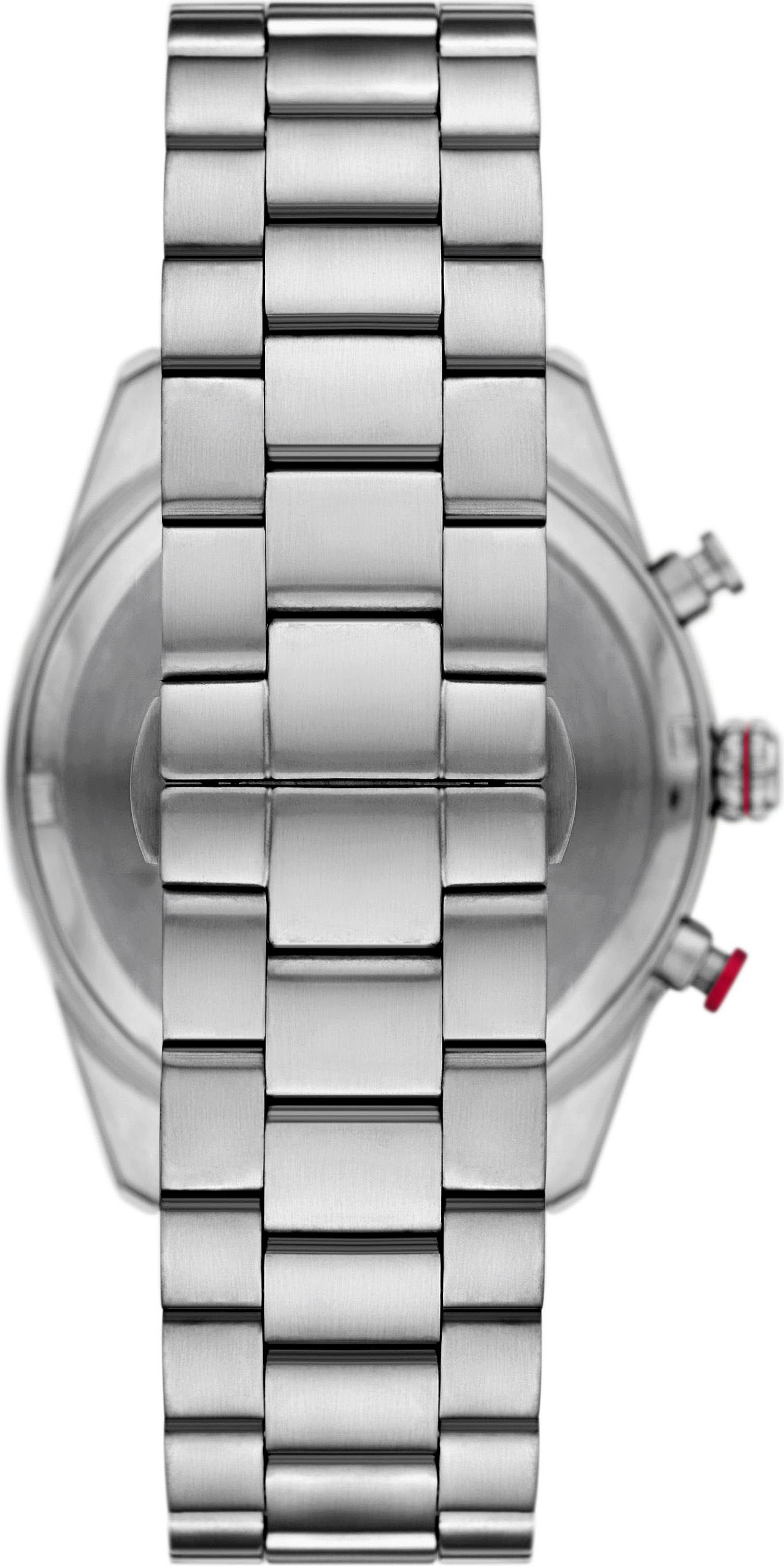 Emporio Armani Chronograph, Quarzuhr, Armbanduhr, Herrenuhr, Edelstahlarmband, analog, Tag