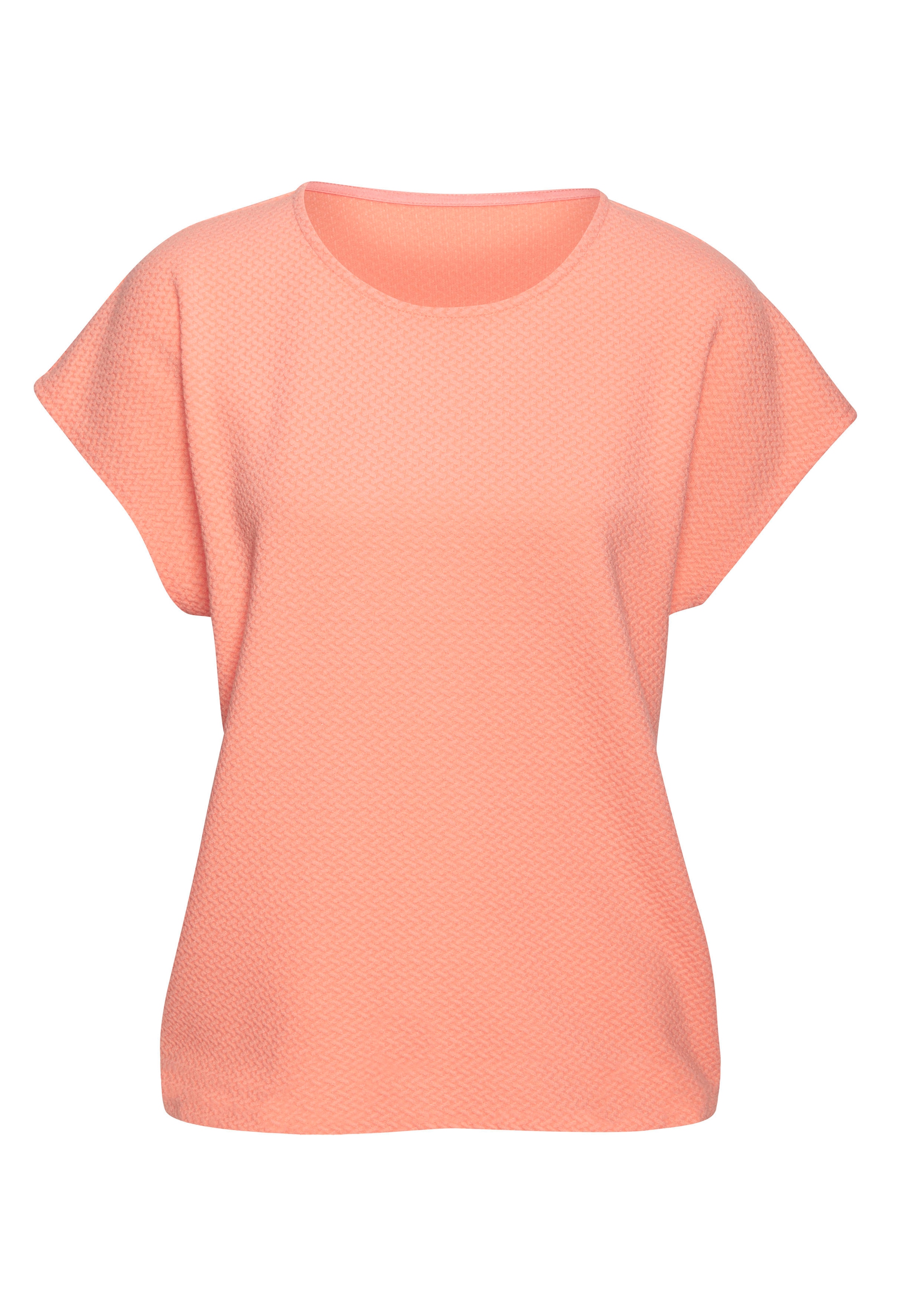 Vivance Kurzarmshirt »aus bügelfreier Strukturqualität im 2er Pack«, (Packung), mit Viskose
