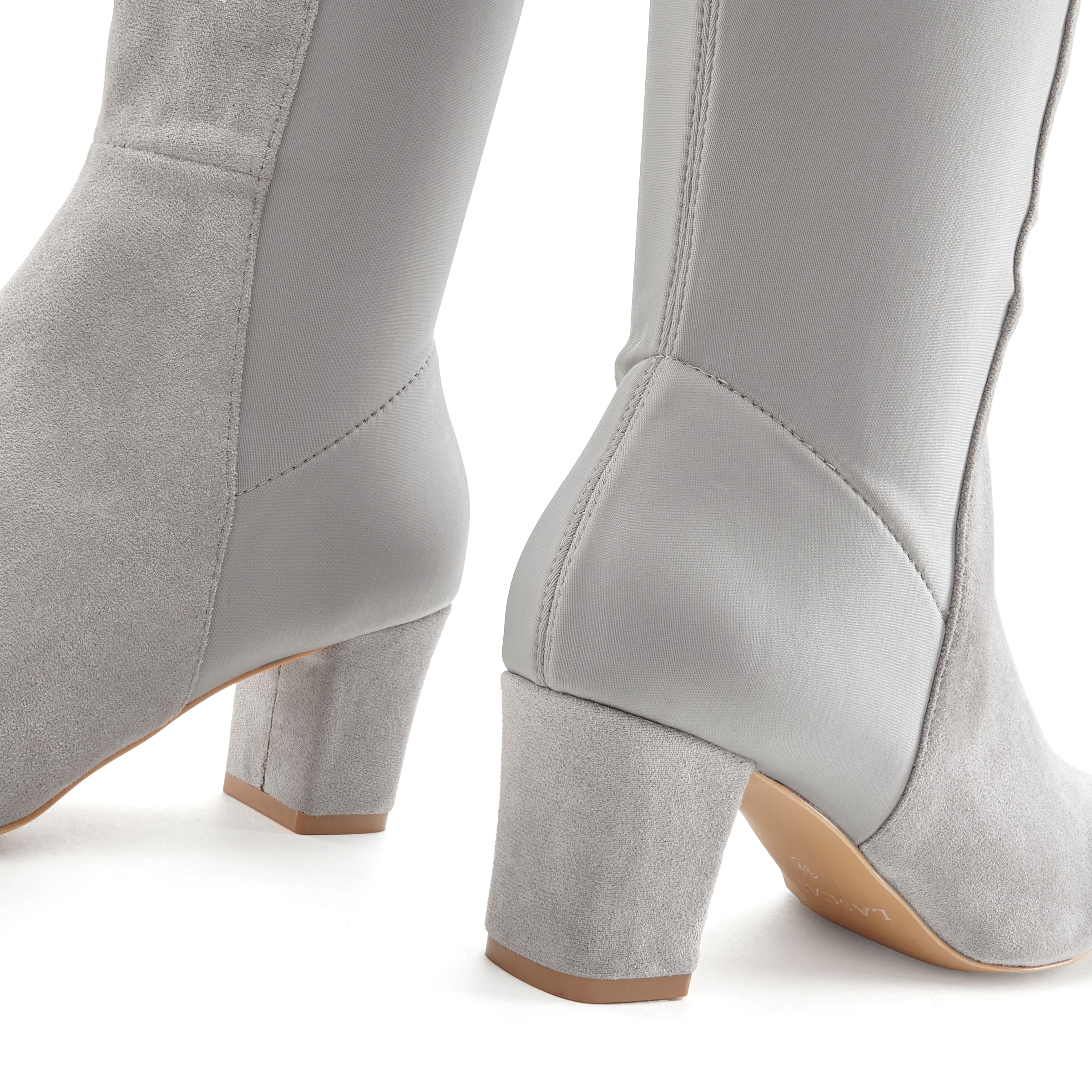 LASCANA Stiefel, mit Stretcheinsatz und Langschaft, Stiefelette, Langer Stiefel VEGAN