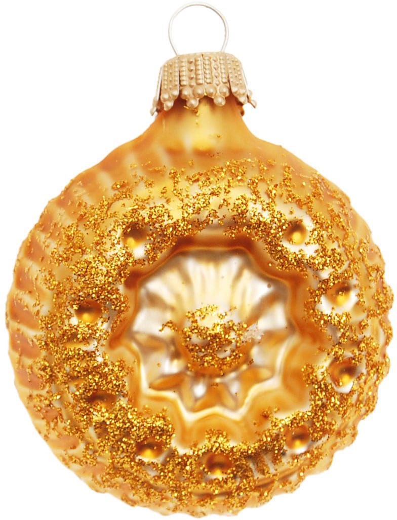 Krebs Glas Lauscha Christbaumschmuck »Glaskugelformen, Breite ca. 5 cm«, (Set, 4 tlg.), Weihnachtsdeko, Christbaumkugeln aus Glas, Weihnachtsbaumkugel