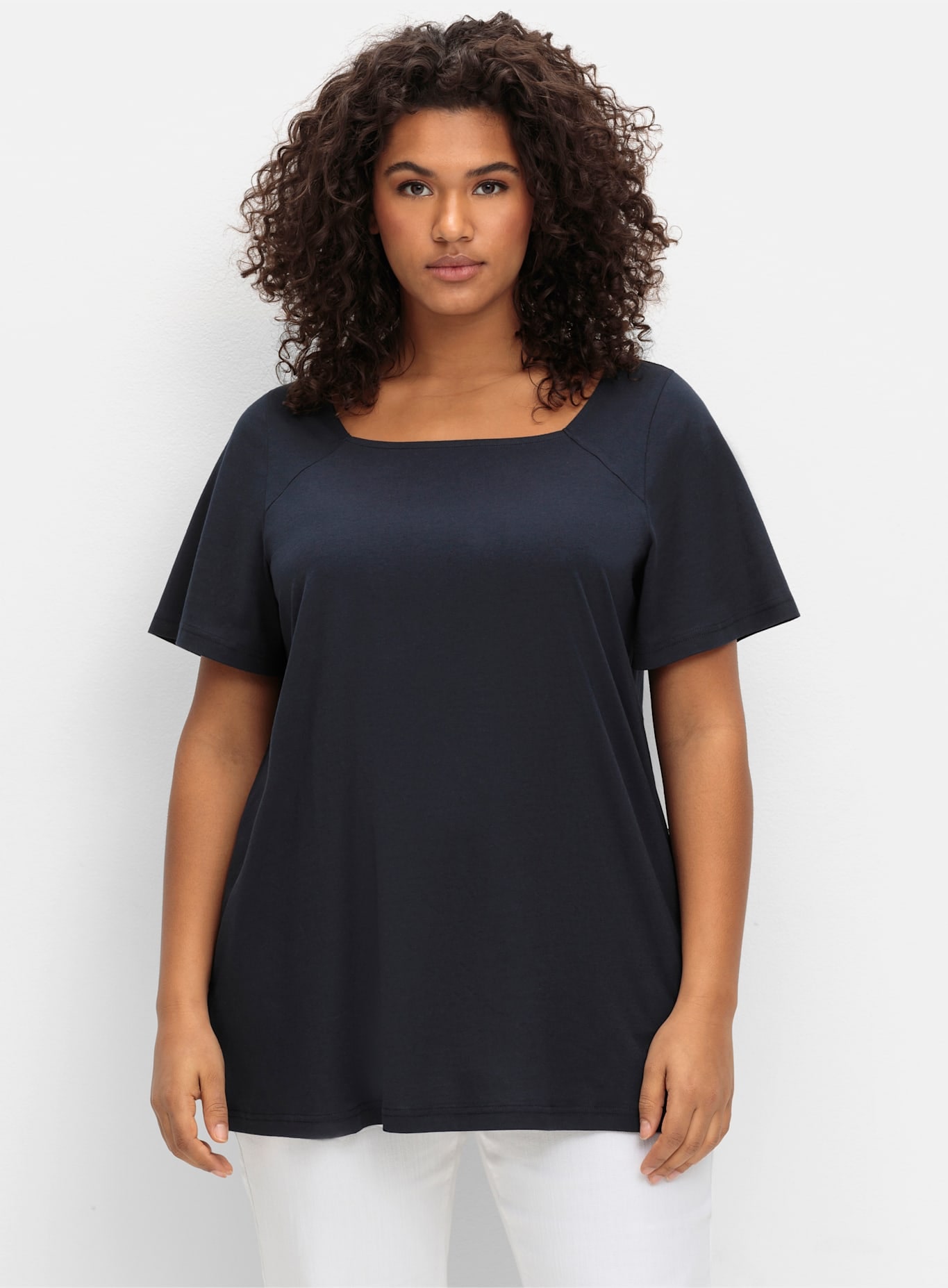 Sheego Kurzarmshirt "T-Shirt", (1 tlg.) günstig online kaufen