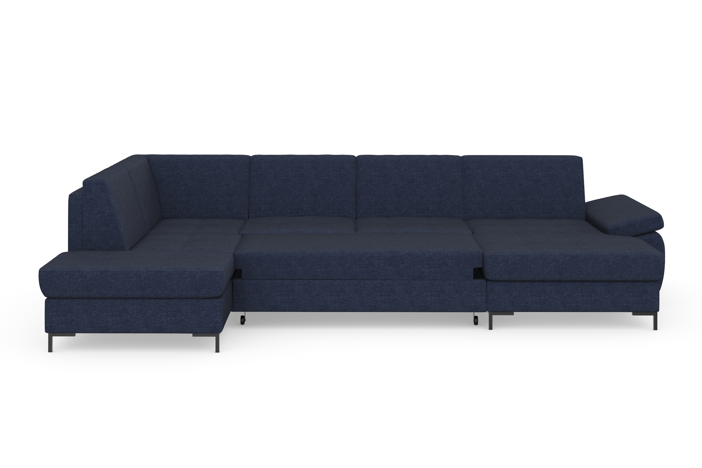 DOMO collection Wohnlandschaft »Capelo U-Form«, mit Armteilverstellung, wahlweise mit Bettfunktion, Federkern