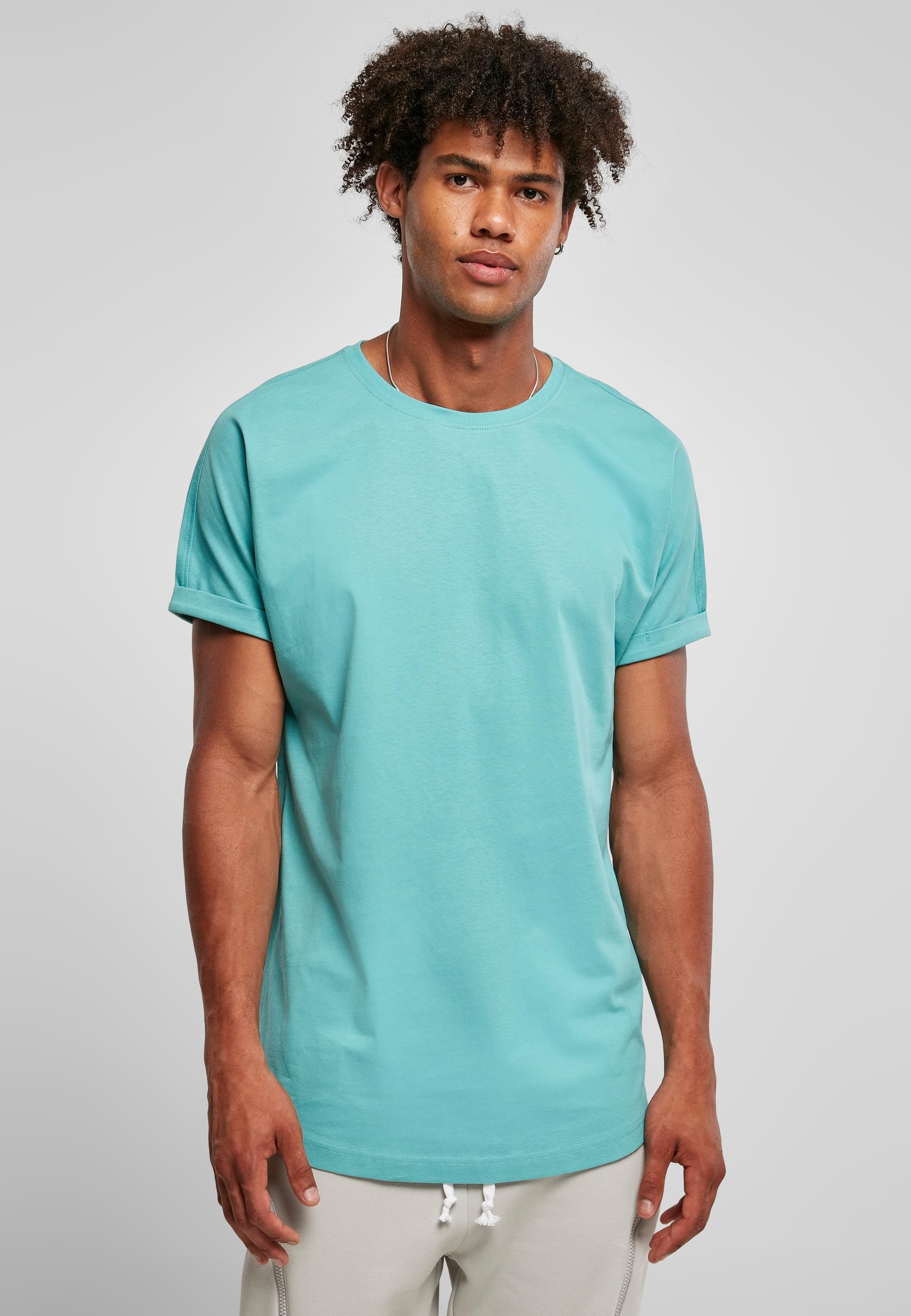 URBAN CLASSICS T-Shirt »Urban Classics Herren Long Shaped Turnup Tee«