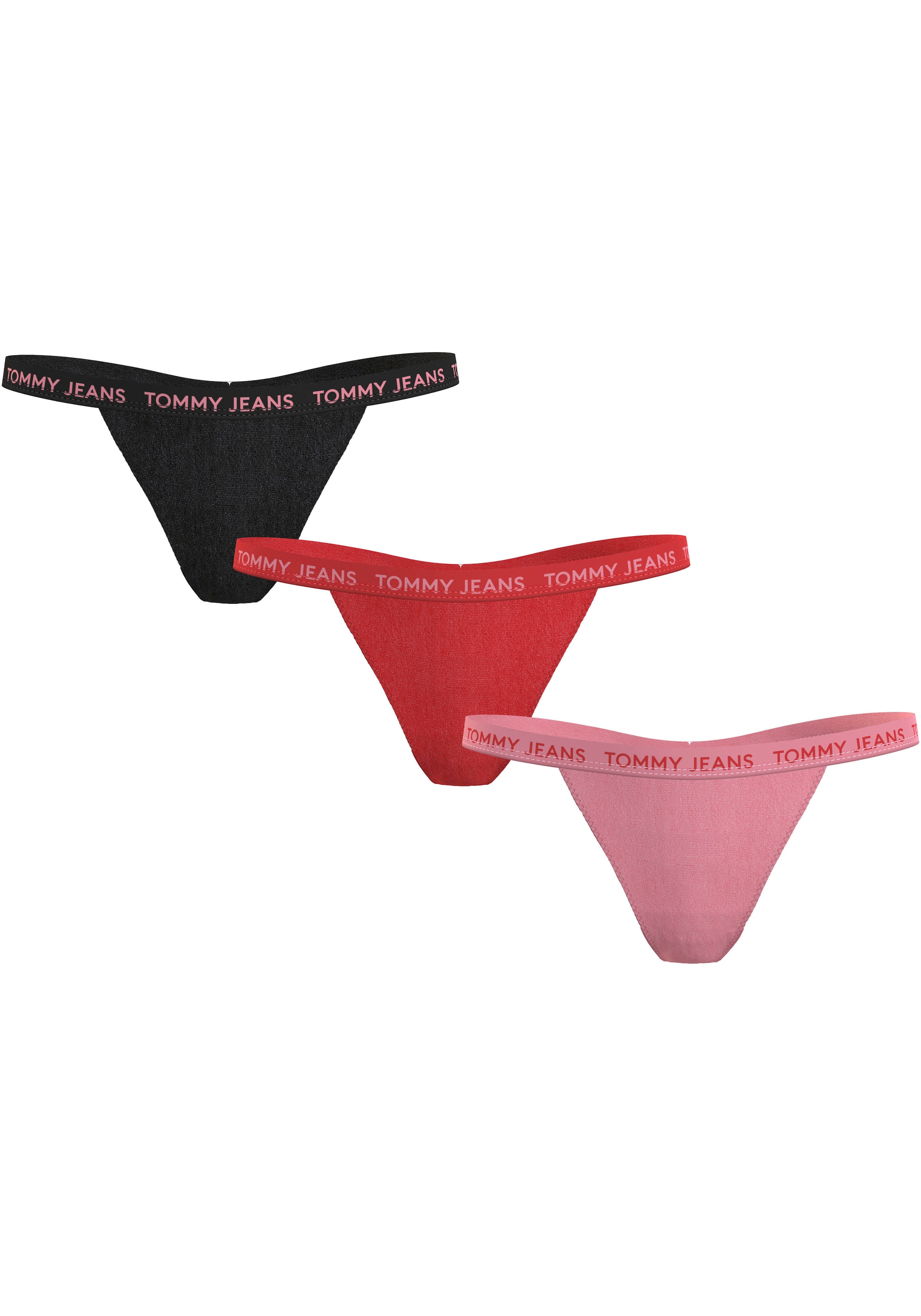 Tommy Hilfiger Underwear String »3P STRING THONG«, (Packung, 3er), mit Tommy HiIlfiger Logo-Elastikbund