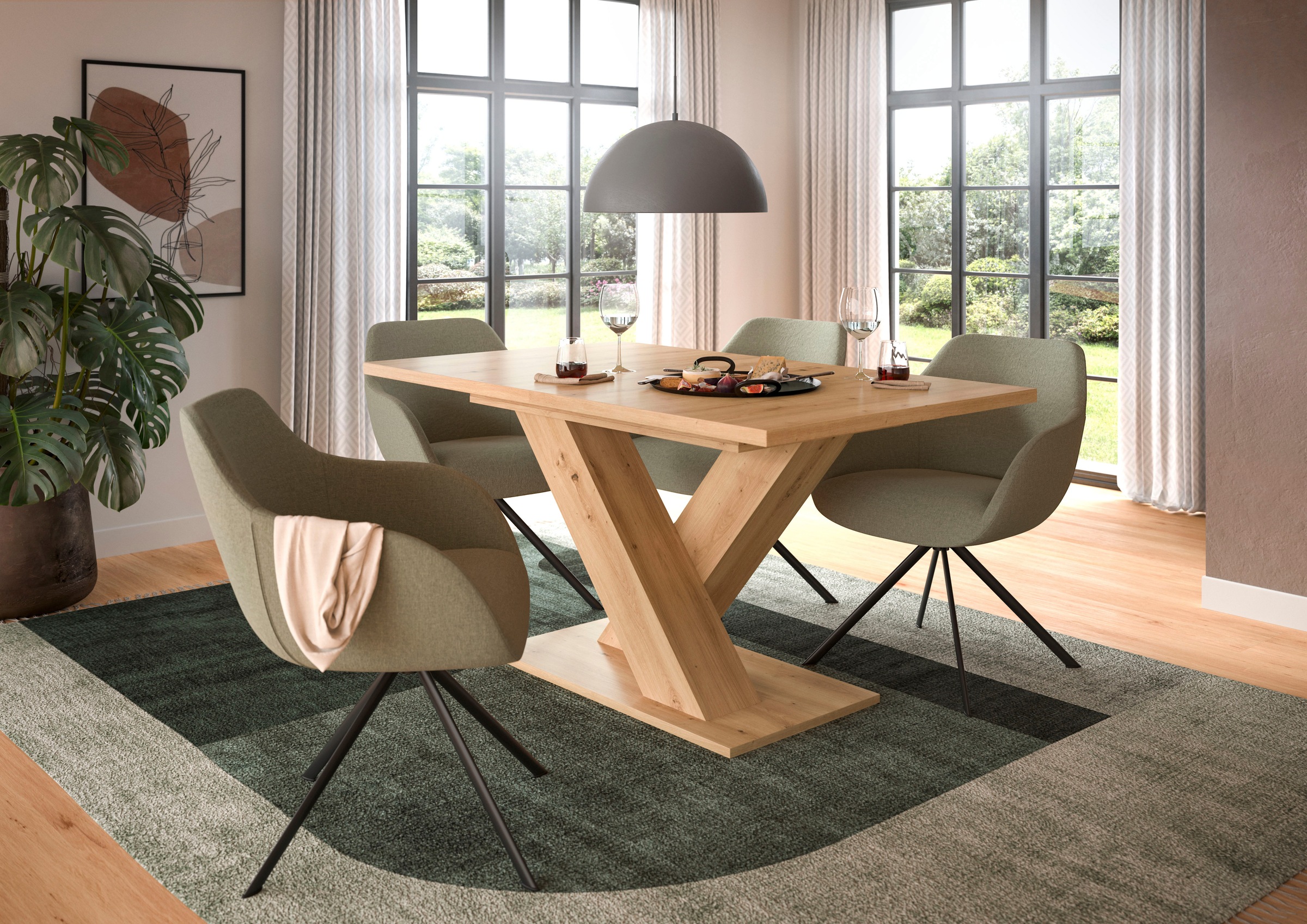 INOSIGN Esstisch "Motus, ausziehbar 150 -190 cm, inklusive 40 cm Einlegepla günstig online kaufen