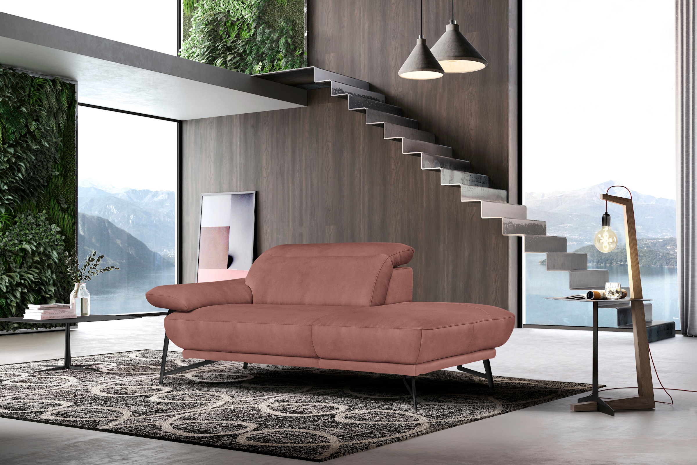 Egoitaliano Sofa "Anais, Design mit hohem Sitzkomfort, Fußfarbe schattengra günstig online kaufen