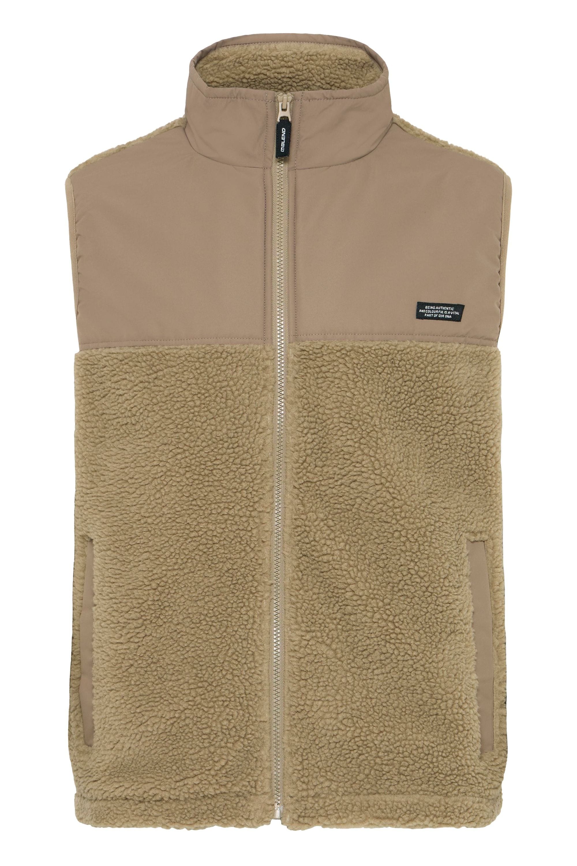 Blend Plüschweste »BHTorte« Kuschelige Teddy-Weste mit Taschen