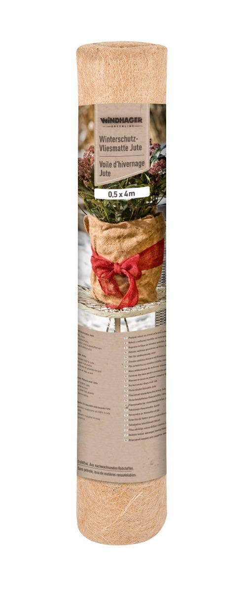 Windhager Winterschutzvlies »Jute, Frostschutz Vliesmatte für Pflanzen« 1 Stk. tlg. Kälteschutz Thermovlies, 0,38 x 1,5 m, natur