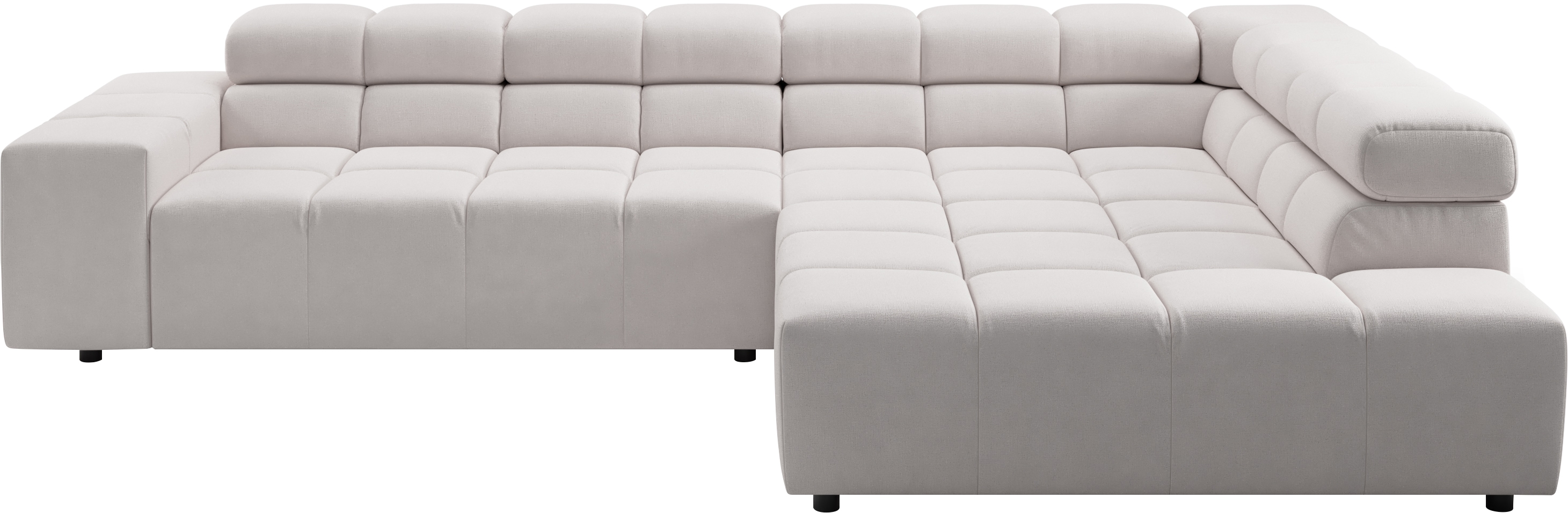 Home affaire Ecksofa "Ancona, Ecksofa, incl. Kopfteilverstellung, Breite 319 cm, L-Form" wahlweise elektrische Sitztiefenverstellung